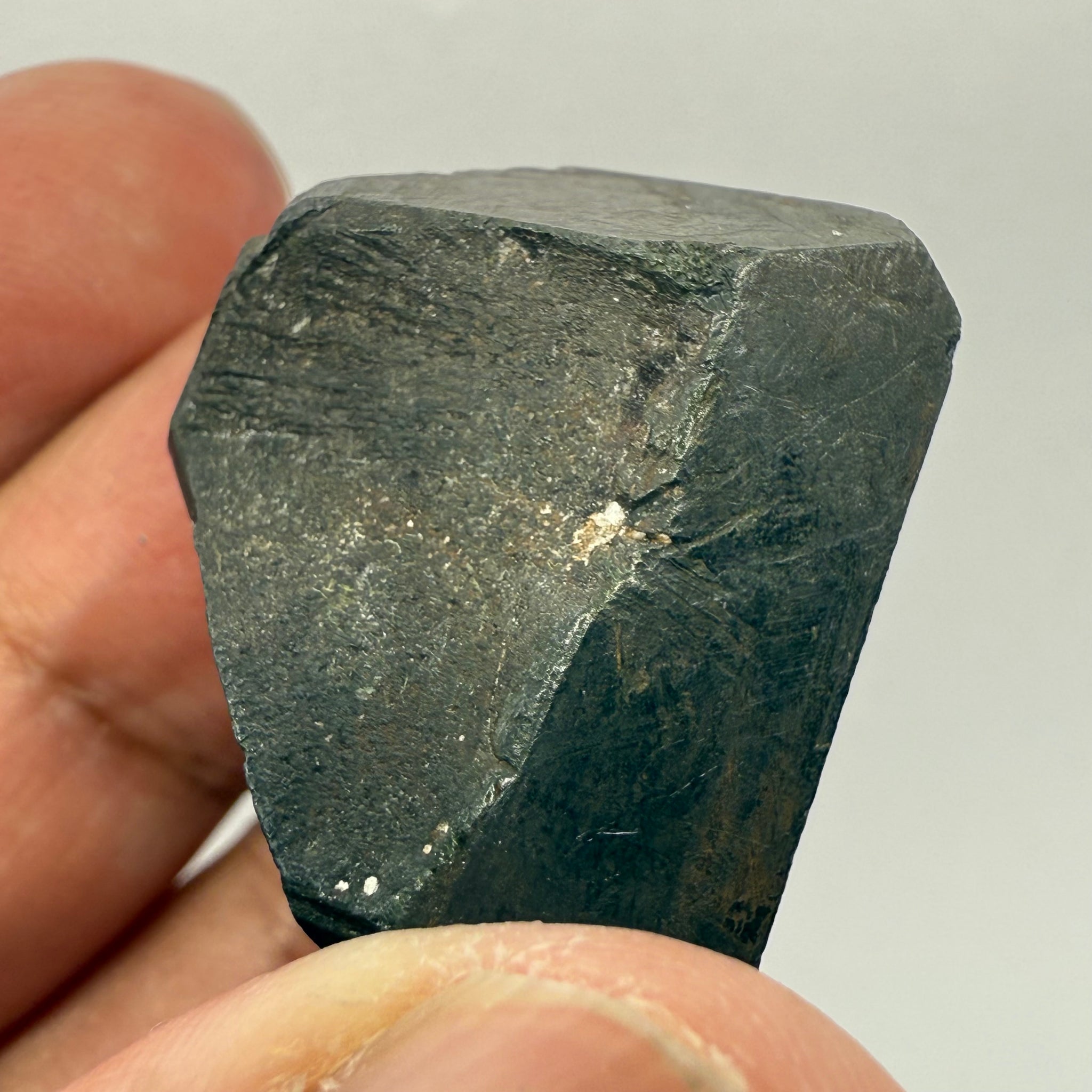 Alabandite Crystal, Merelani, same mining pit as Tanzanite, comes out with Tanzanite, Tanzania, Untreated Unheated. 29.5gm 29.9 x 28.0 x 24.2mm