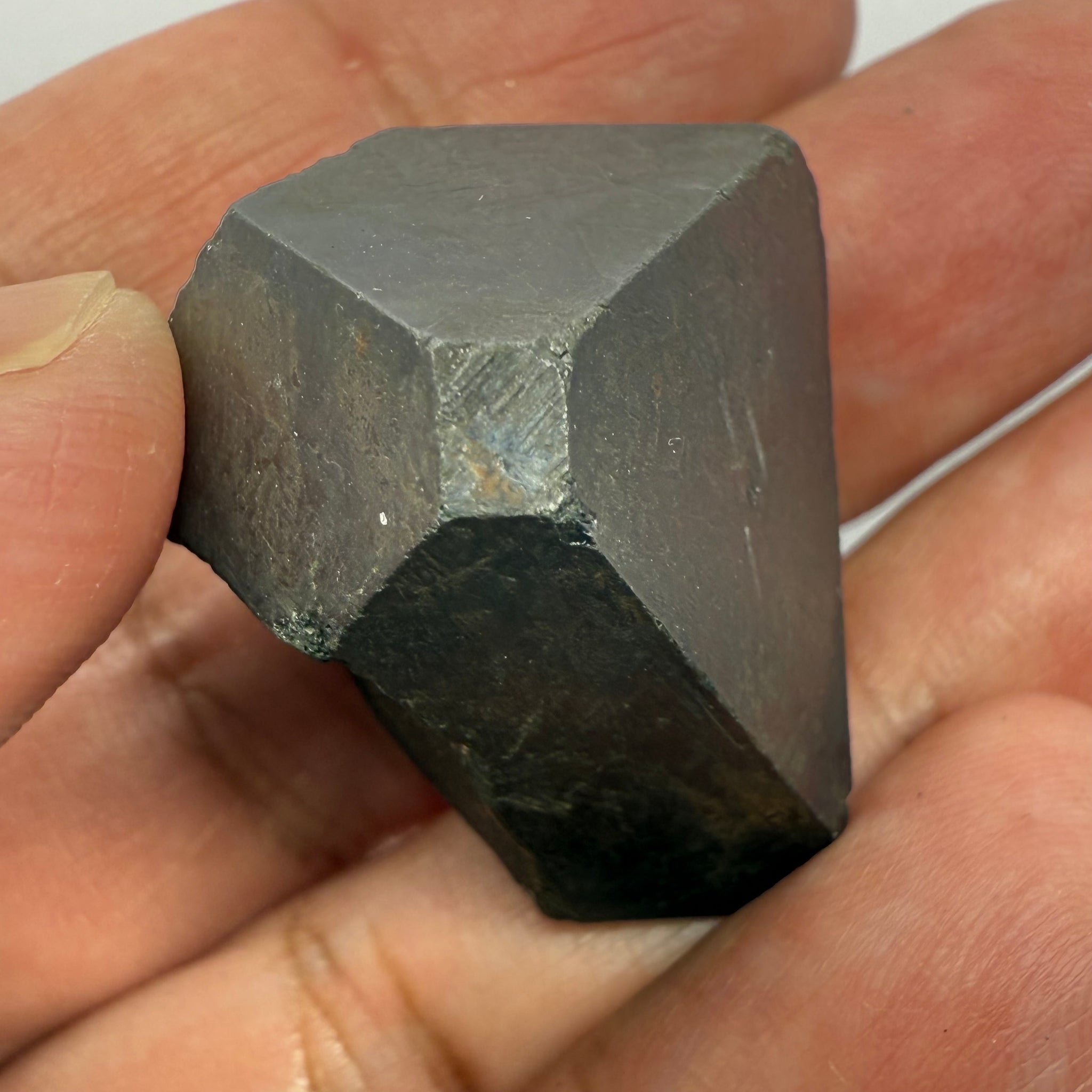 Alabandite Crystal, Merelani, same mining pit as Tanzanite, comes out with Tanzanite, Tanzania, Untreated Unheated. 29.5gm 29.9 x 28.0 x 24.2mm