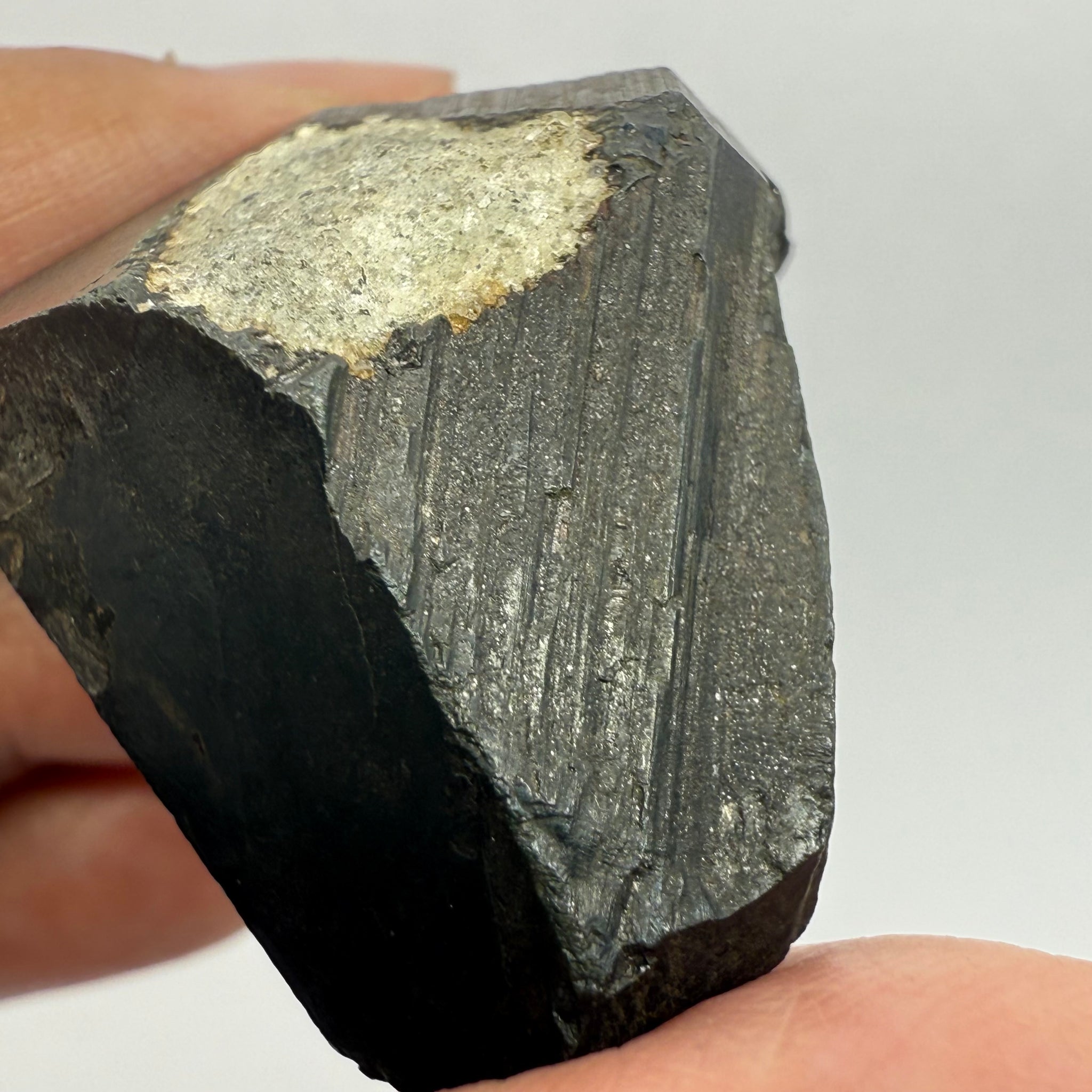 Alabandite Crystal, Merelani, same mining pit as Tanzanite, comes out with Tanzanite, Tanzania, Untreated Unheated. 29.5gm 29.9 x 28.0 x 24.2mm