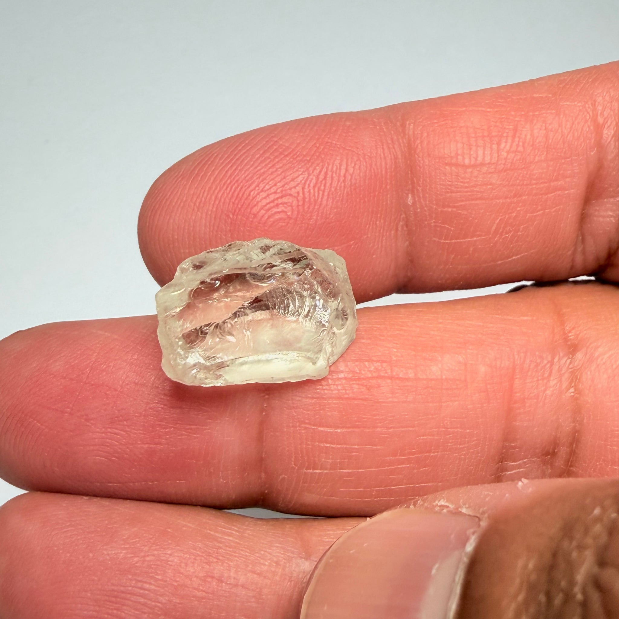 Colourless Beryl, 11.65ct, Loliondo, Tanzania, Untreated Unheated, slightly milky, flattish shape, vs
