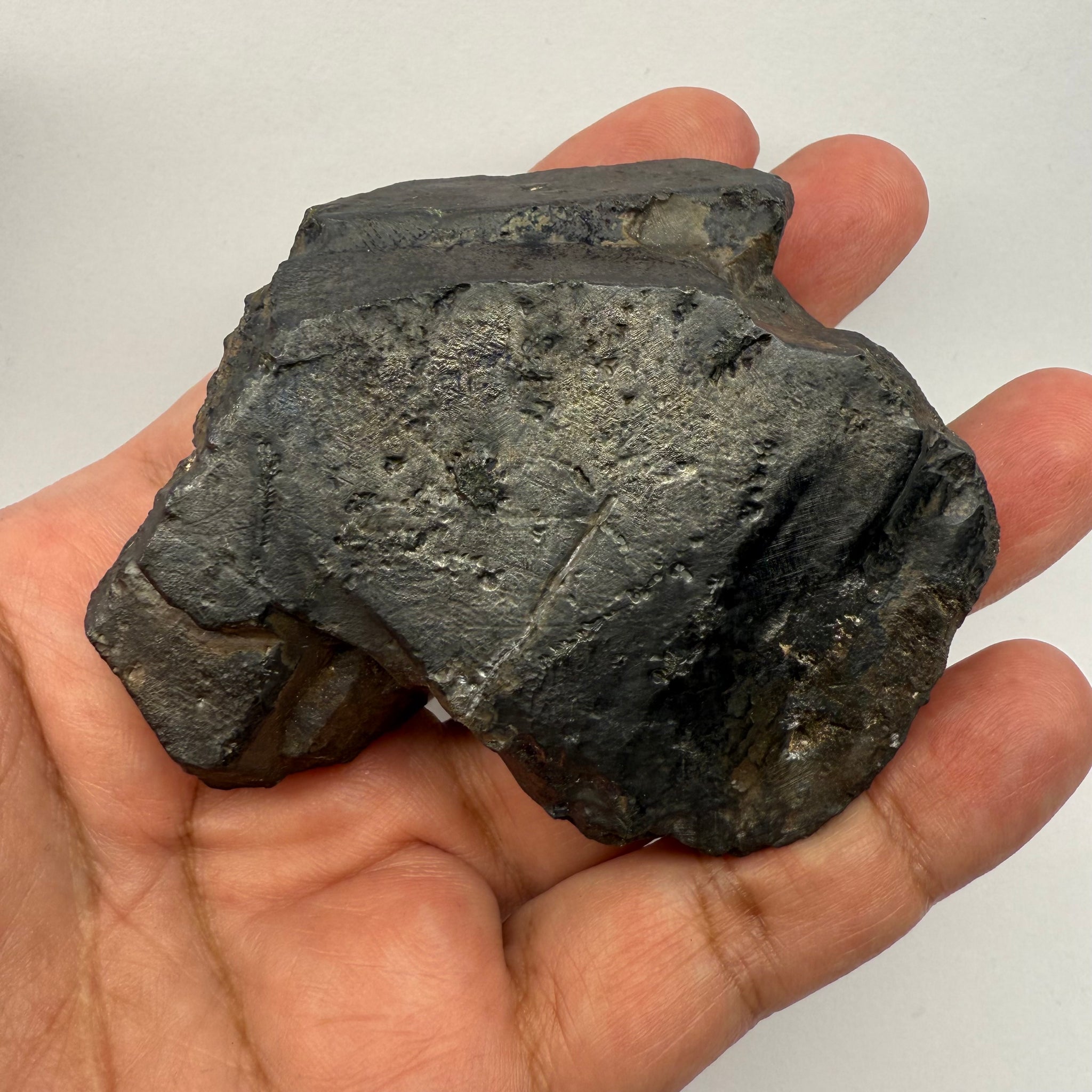 Alabandite Crystal, Merelani, same mining pit as Tanzanite, comes out with Tanzanite, Tanzania, Untreated Unheated. 291.9gm 82.1 x 64.7 x 29.7mm