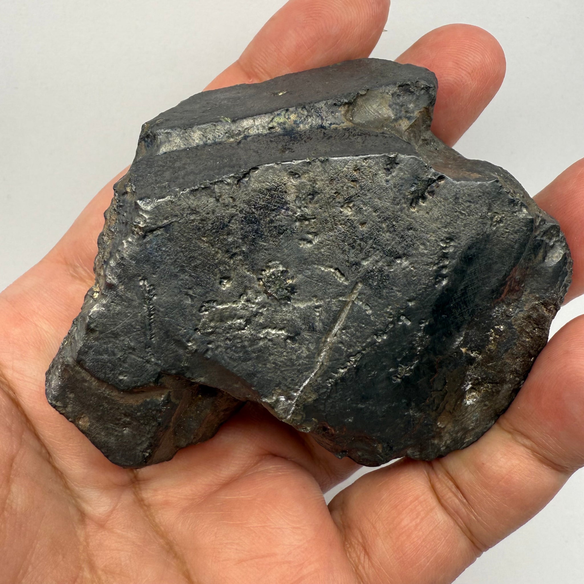 Alabandite Crystal, Merelani, same mining pit as Tanzanite, comes out with Tanzanite, Tanzania, Untreated Unheated. 291.9gm 82.1 x 64.7 x 29.7mm