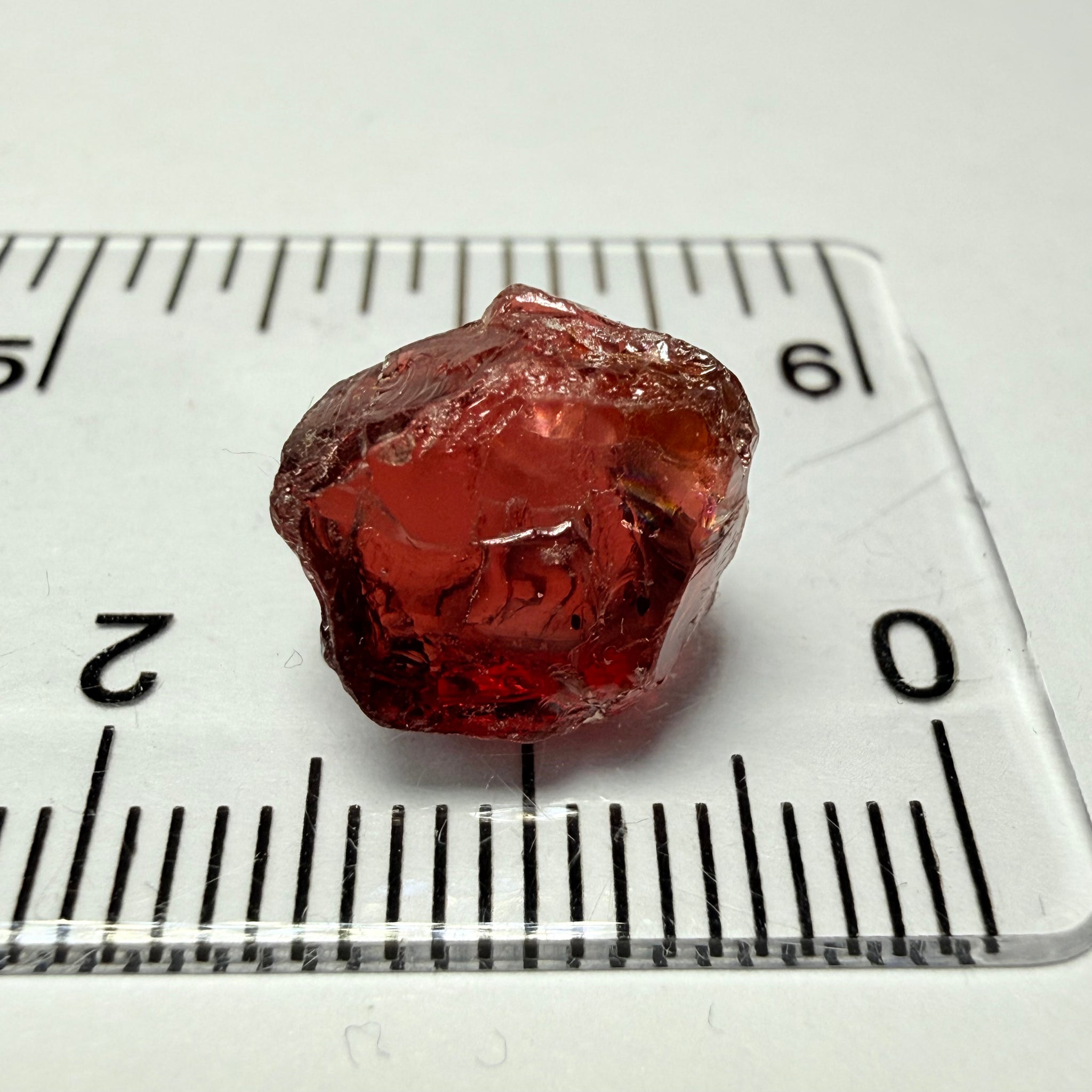 Umba Garnet, 6.61ct, Umba Valley, Tanzania, Untreated Unheated, a couple of black spots on the outside at one end to get removed on disk, rest vvs , slightly flattish shape