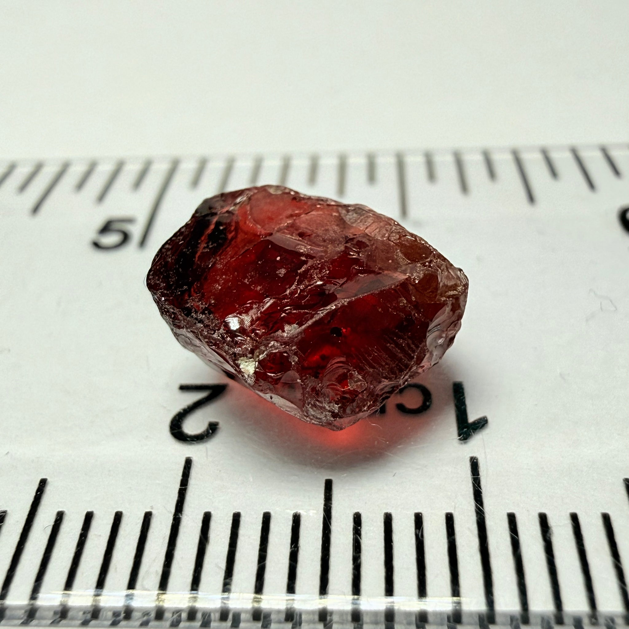 Umba Garnet, 6.61ct, Umba Valley, Tanzania, Untreated Unheated, a couple of black spots on the outside at one end to get removed on disk, rest vvs , slightly flattish shape