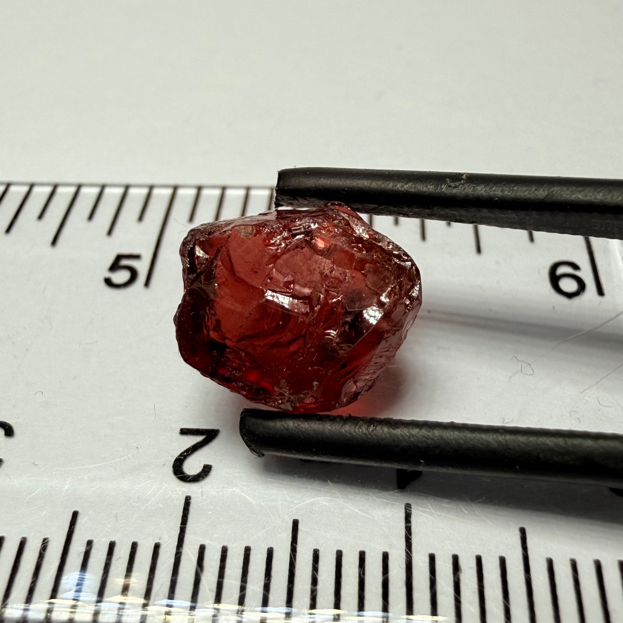 Umba Garnet, 6.61ct, Umba Valley, Tanzania, Untreated Unheated, a couple of black spots on the outside at one end to get removed on disk, rest vvs , slightly flattish shape