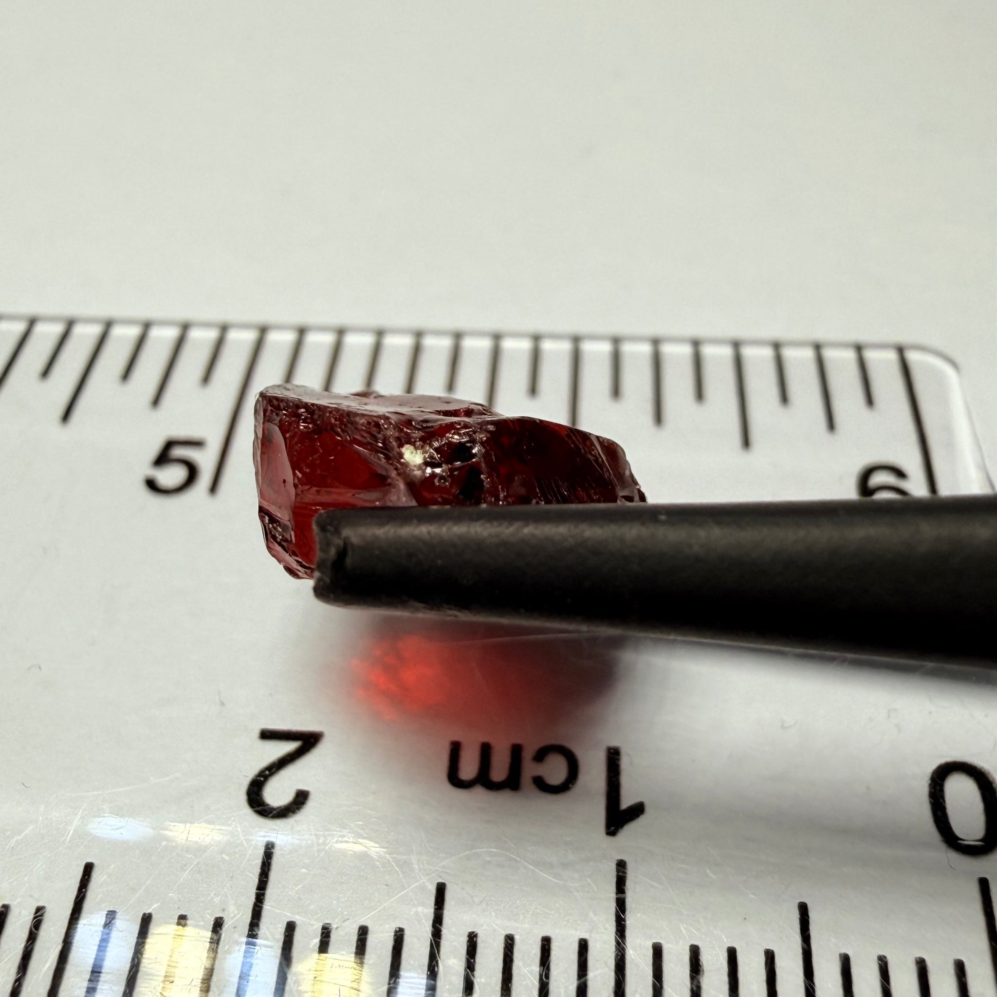Umba Garnet, 6.61ct, Umba Valley, Tanzania, Untreated Unheated, a couple of black spots on the outside at one end to get removed on disk, rest vvs , slightly flattish shape