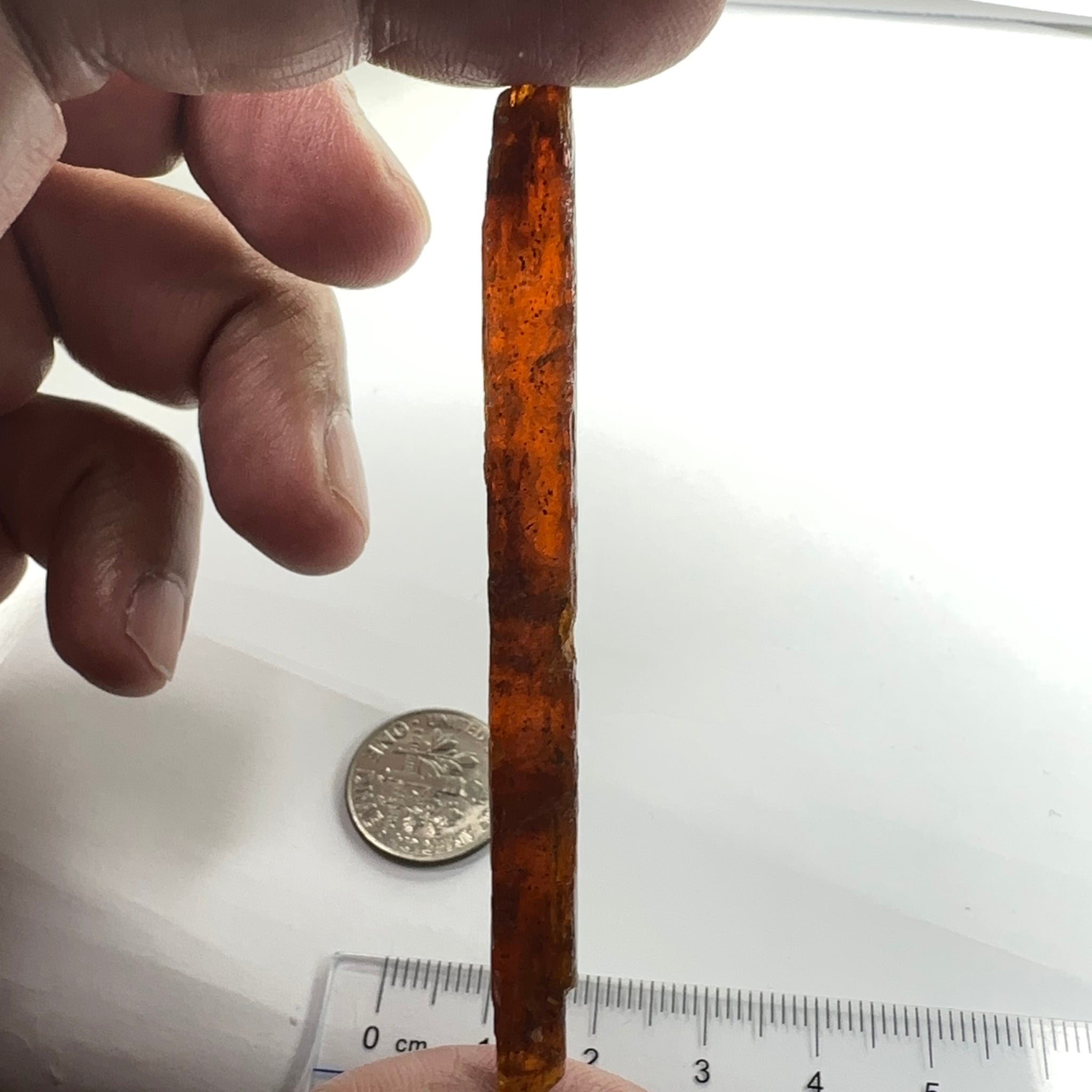 Orange Kyanite Crystal, 40.52ct, Tanzania, Untreated Unheated