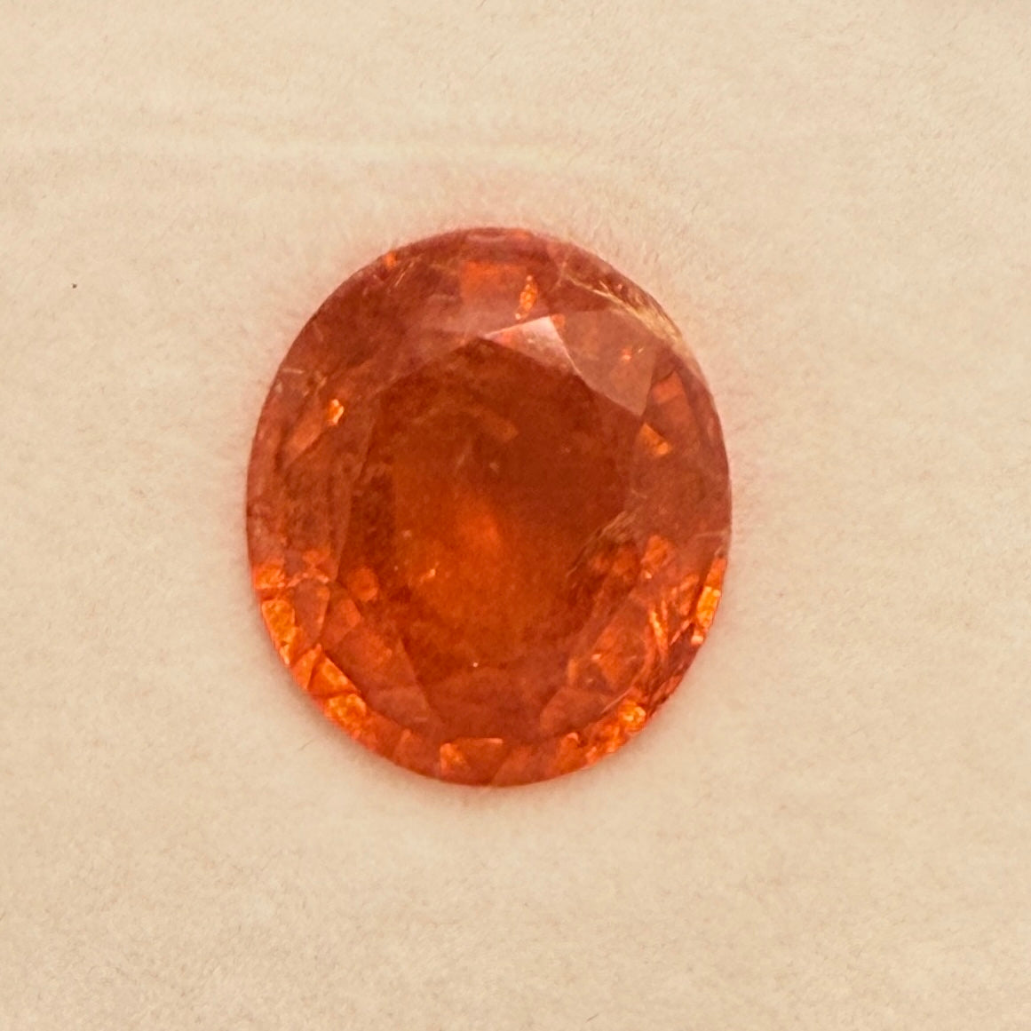 Mandarin Spessartite Garnet, 9.09ct, Untreated Unheated. 12.8 x 11.2 x 6.8mm