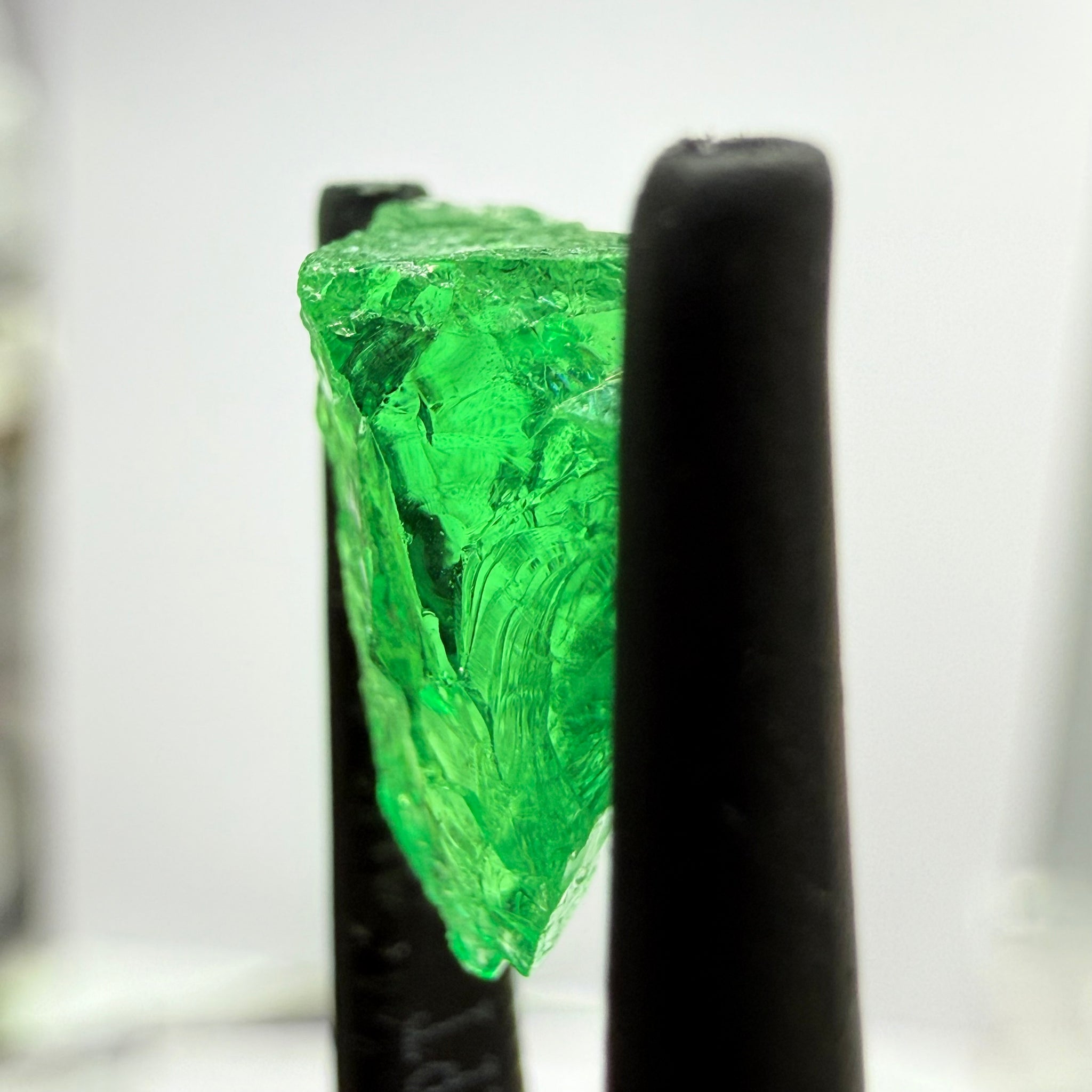 Tsavorite Garnet, 4.19ct, Tanzania, Untreated Unheated. Very slightly veiled, flattish shape