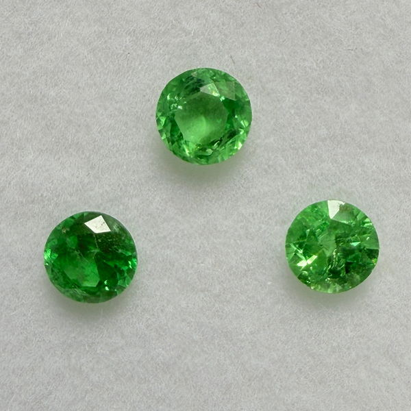 Tsavorite Garnet Lot, 1.16ct, Kenya, Unheated Untreated, native cut.