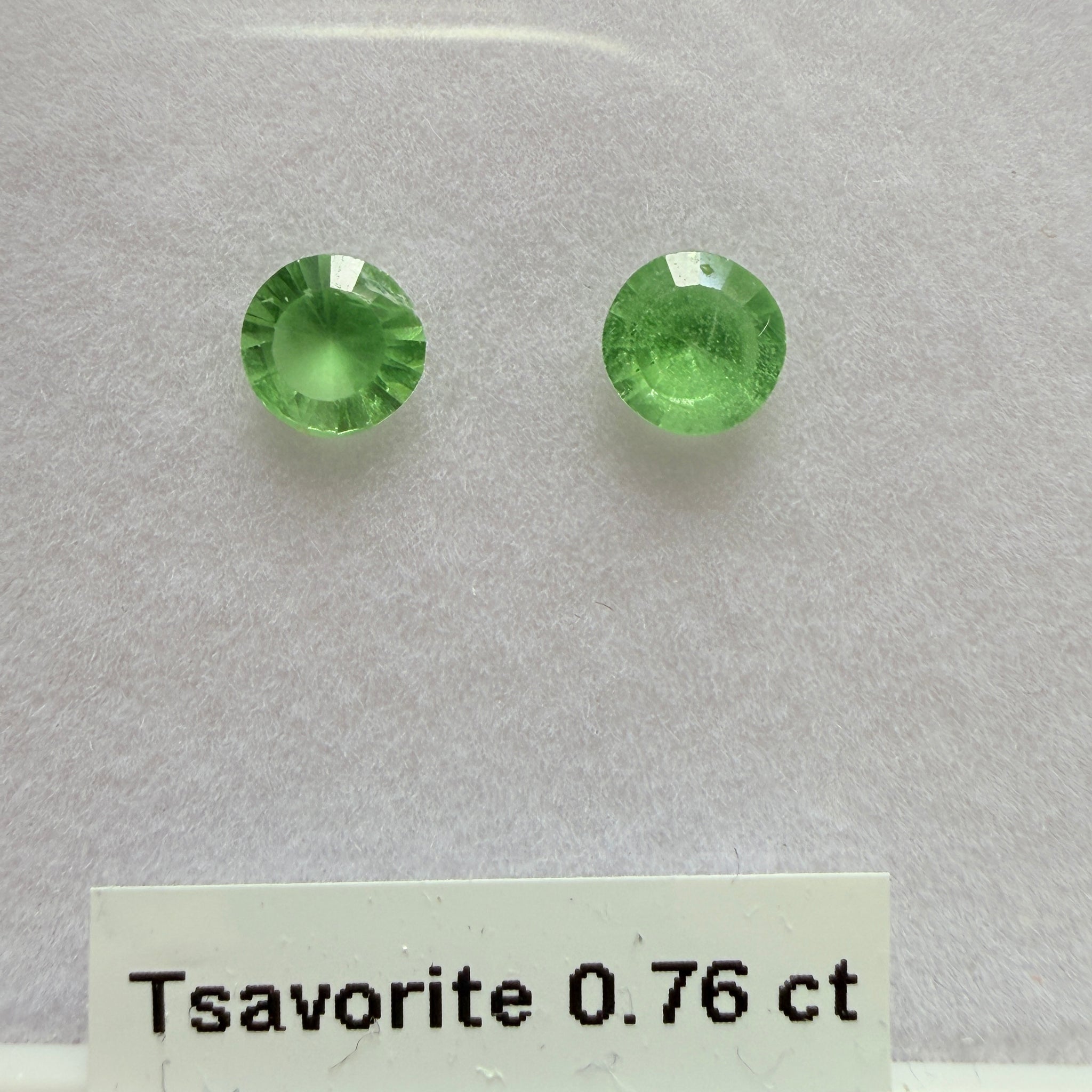 Tsavorite Garnet Lot, 0.76ct, Kenya, Unheated Untreated, native cut.