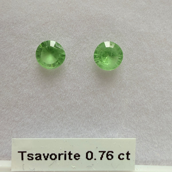 Tsavorite Garnet Lot, 0.76ct, Kenya, Unheated Untreated, native cut.
