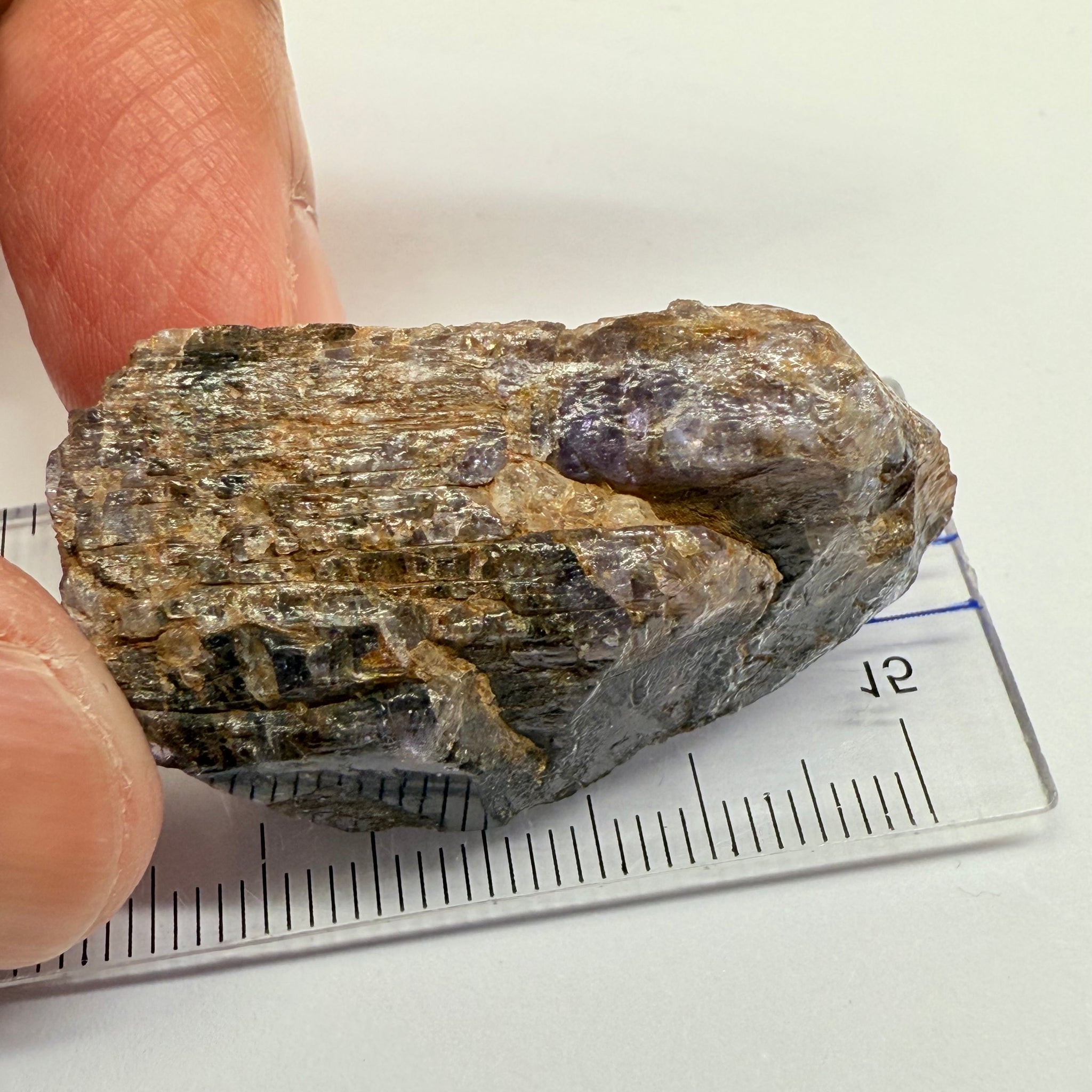 Tanzanite Crystal, virtually black, 94.58ct, Tanzania