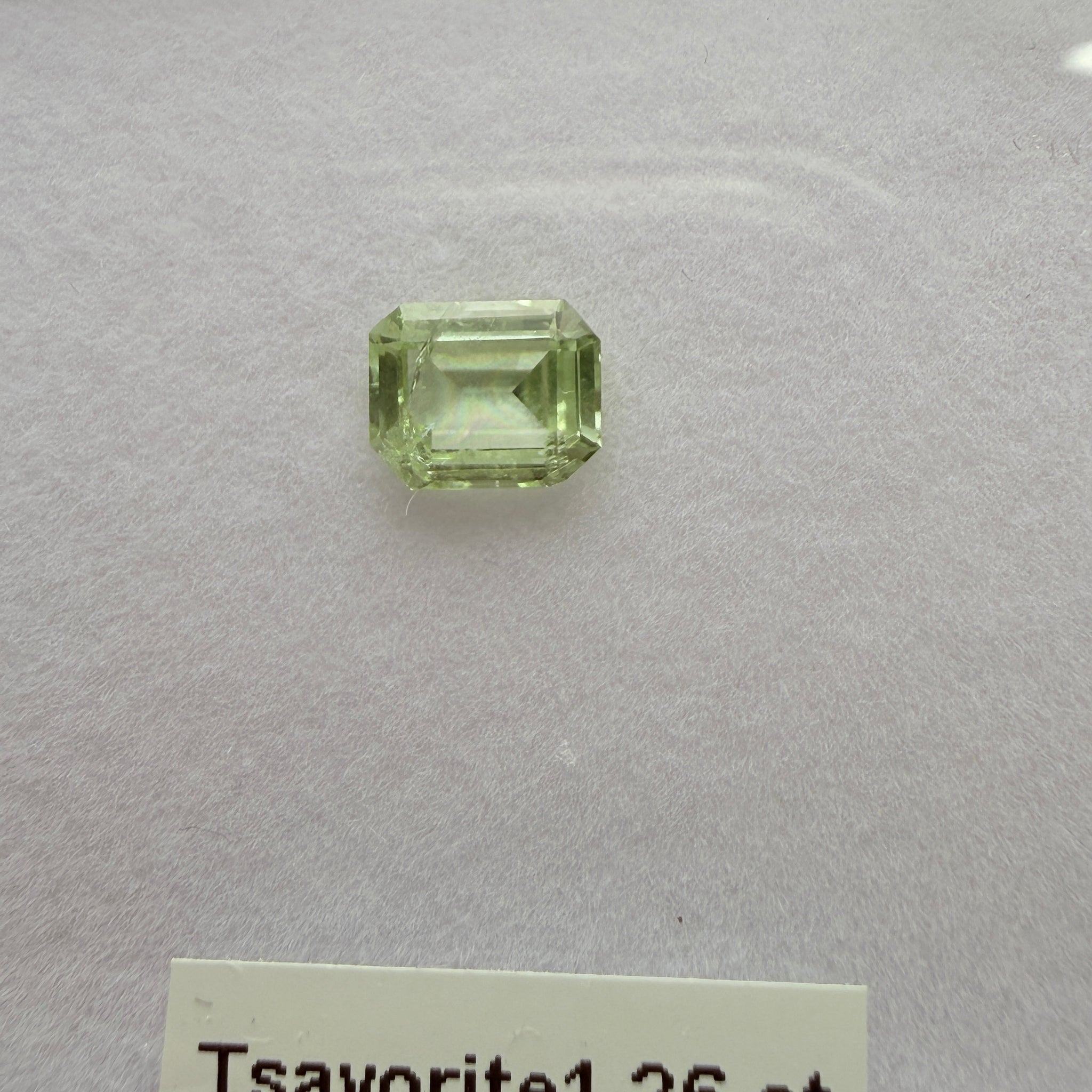 Merelani Mint/Light Colour Tsavorite Garnet, 1.26ct, Untreated Unheated