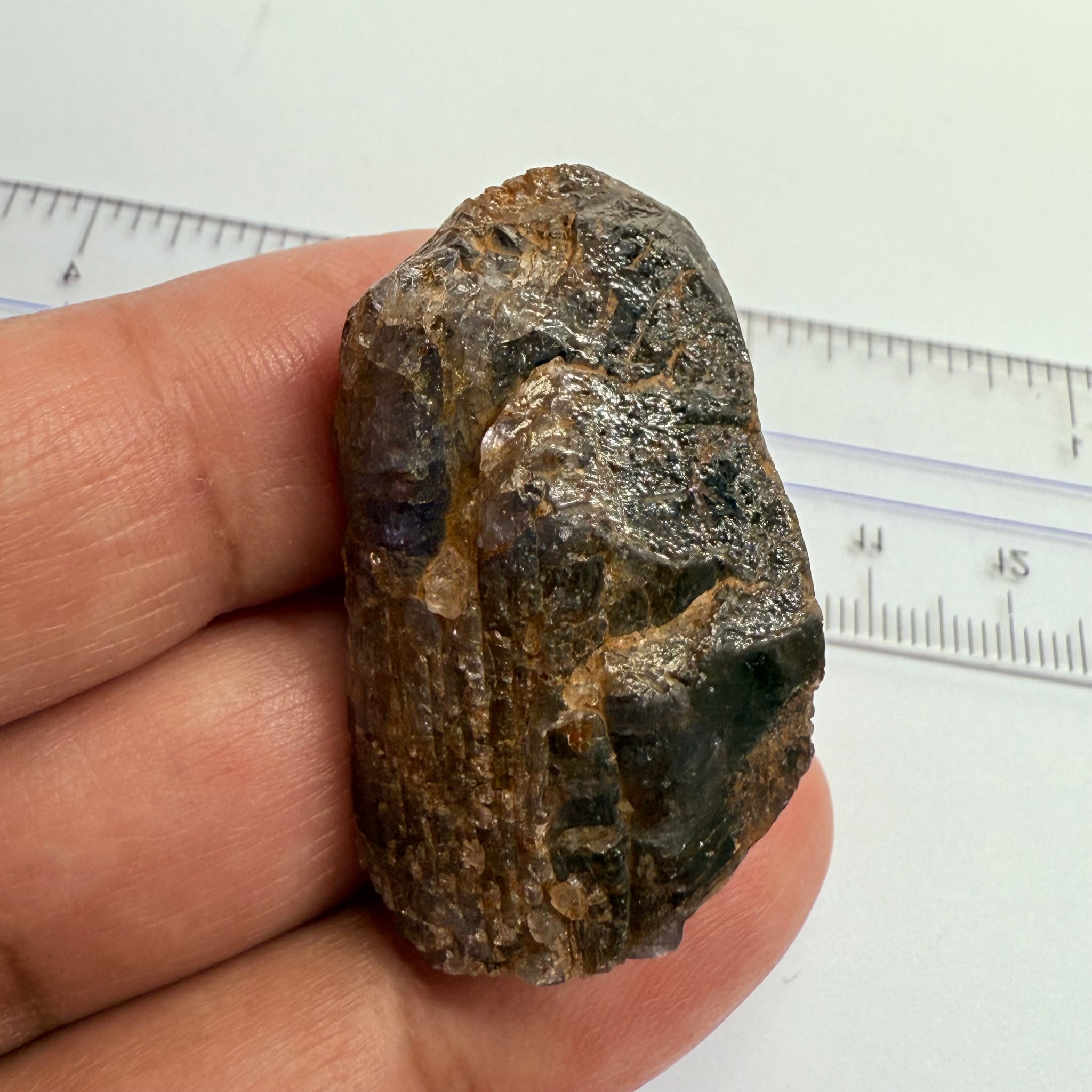 Tanzanite Crystal, virtually black, 94.58ct, Tanzania