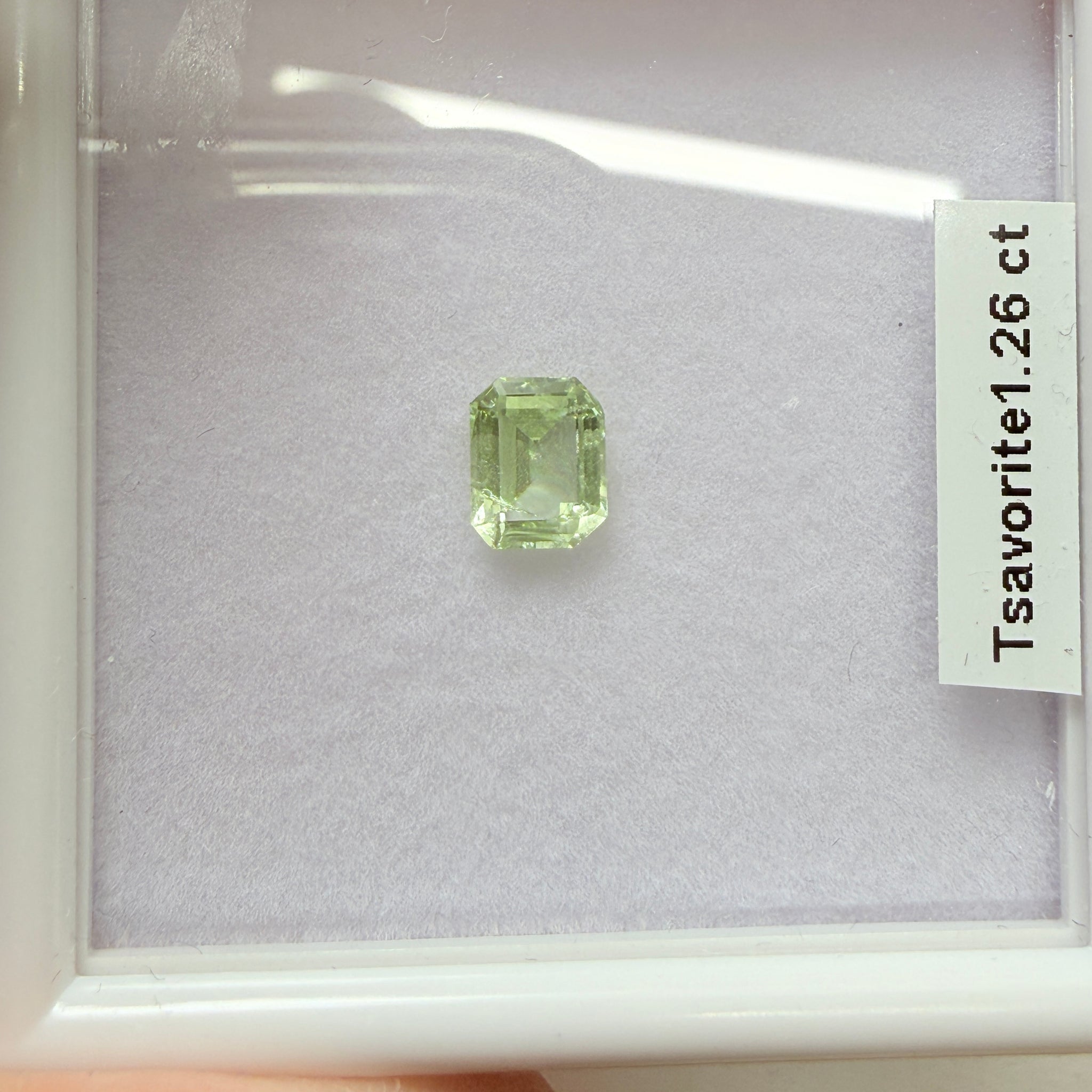Merelani Mint/Light Colour Tsavorite Garnet, 1.26ct, Untreated Unheated