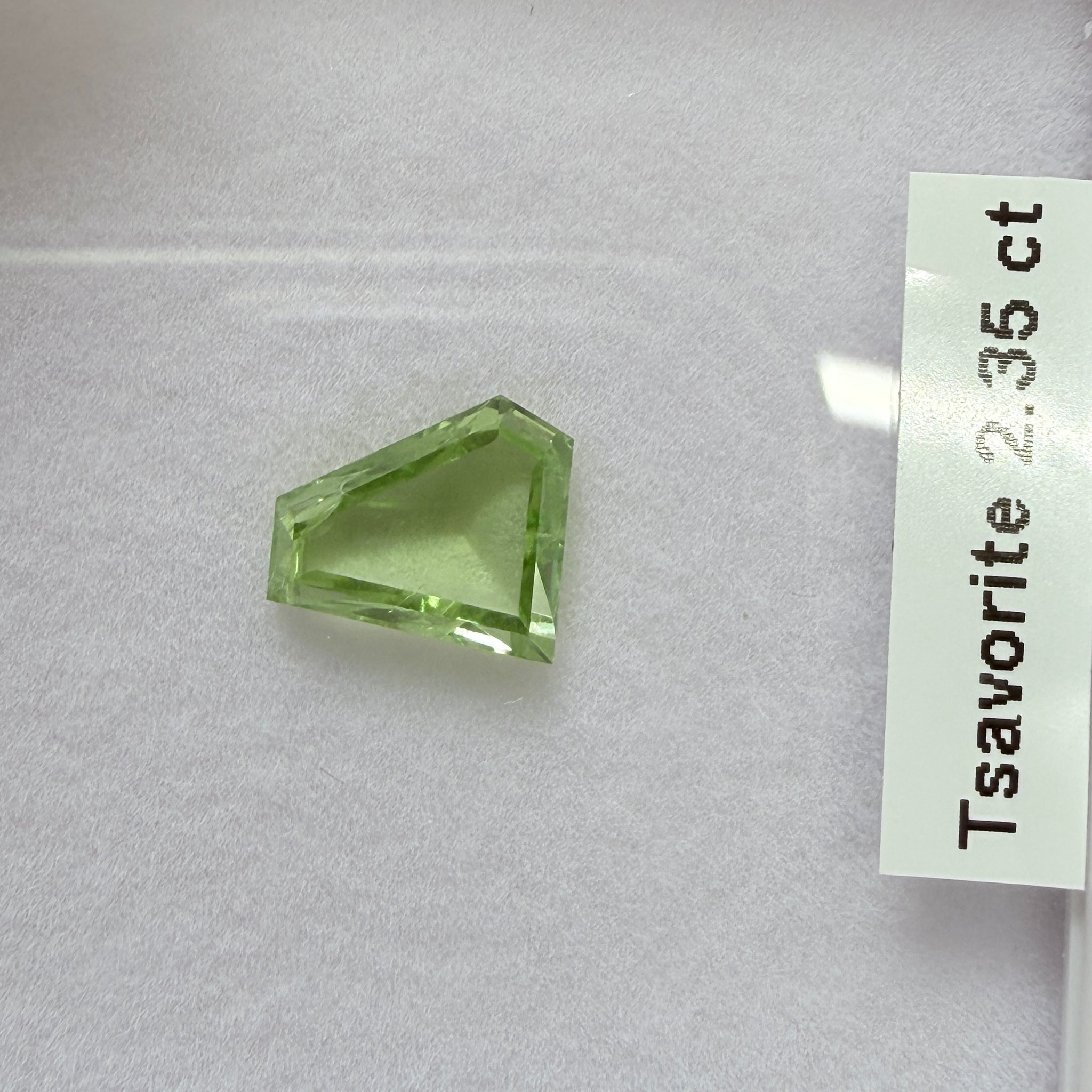 Tsavorite Garnet, 2.35ct, Tanzania. Untreated Unheated. Precision Tablet Cut.