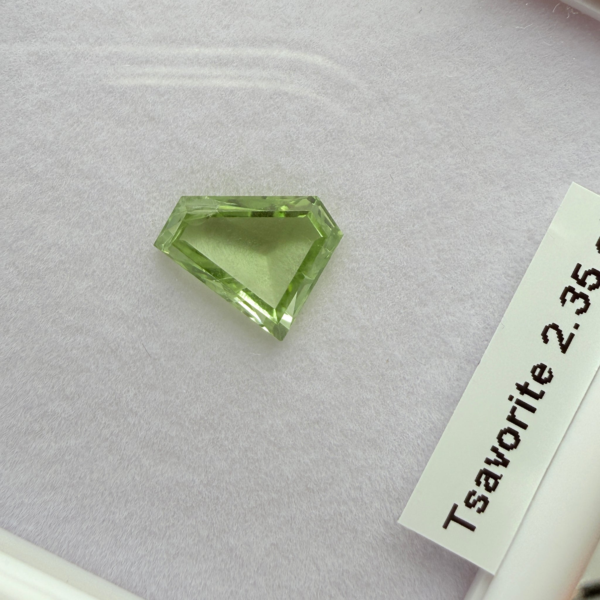 Tsavorite Garnet, 2.35ct, Tanzania. Untreated Unheated. Precision Tablet Cut.