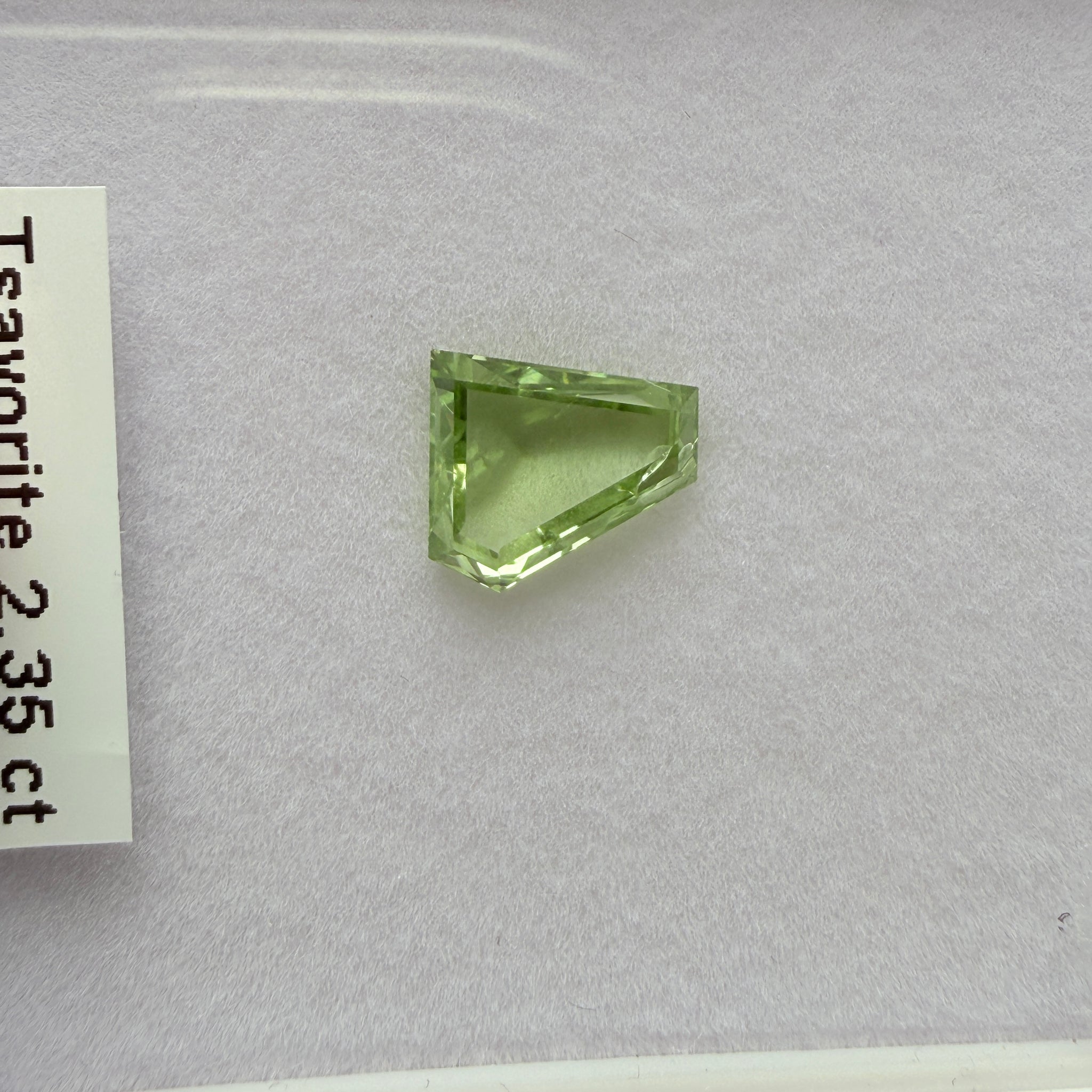 Tsavorite Garnet, 2.35ct, Tanzania. Untreated Unheated. Precision Tablet Cut.