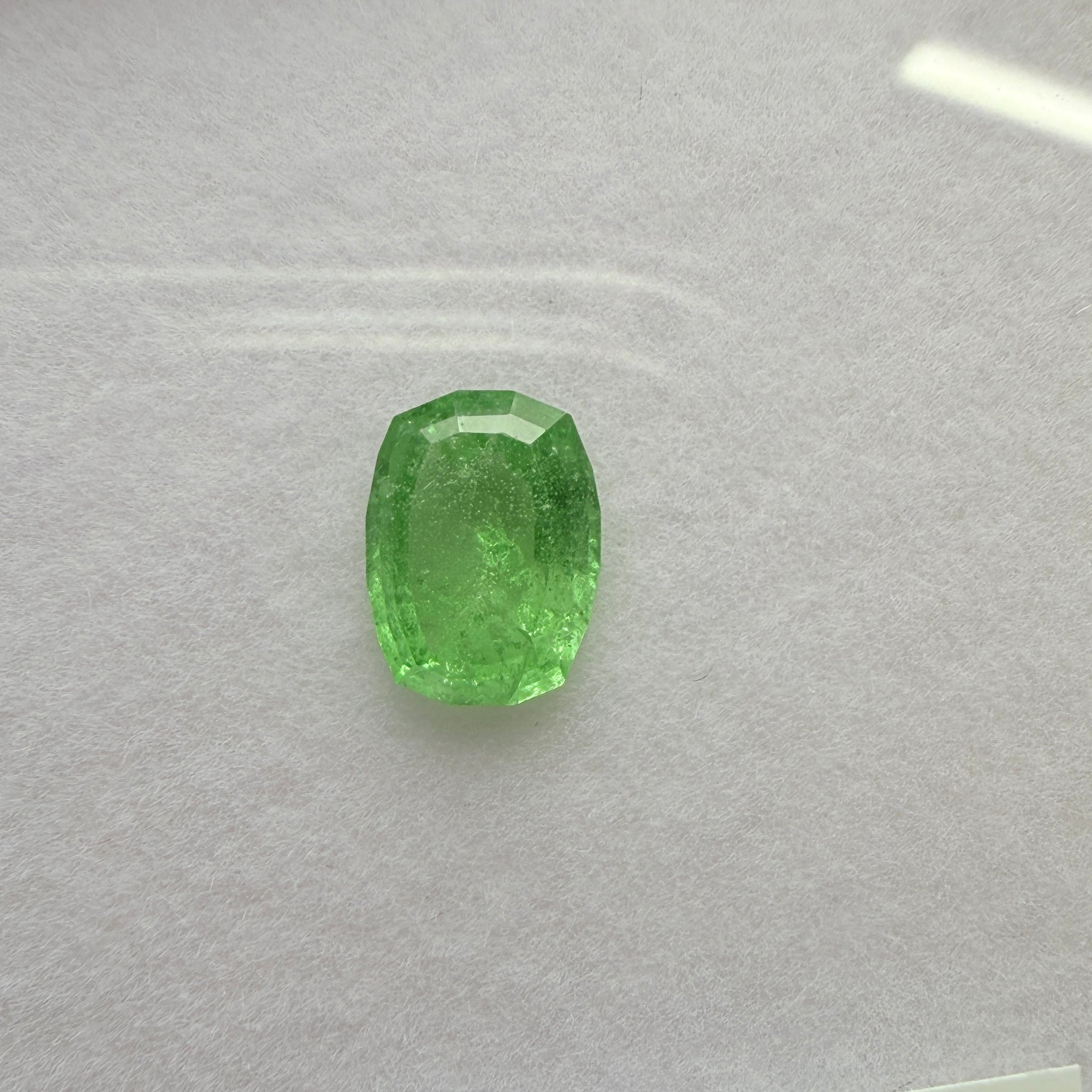 Tsavorite Garnet, 1.47ct, Kenya, Unheated Untreated, native cut.