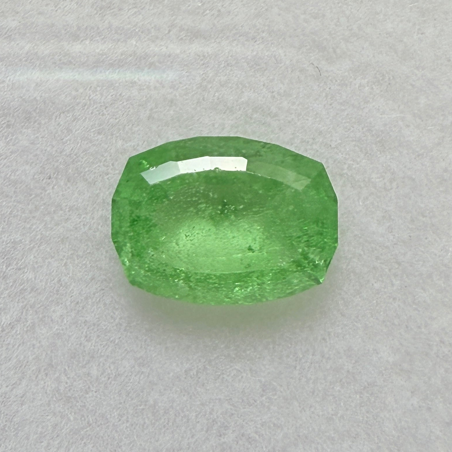 Tsavorite Garnet, 1.47ct, Kenya, Unheated Untreated, native cut.