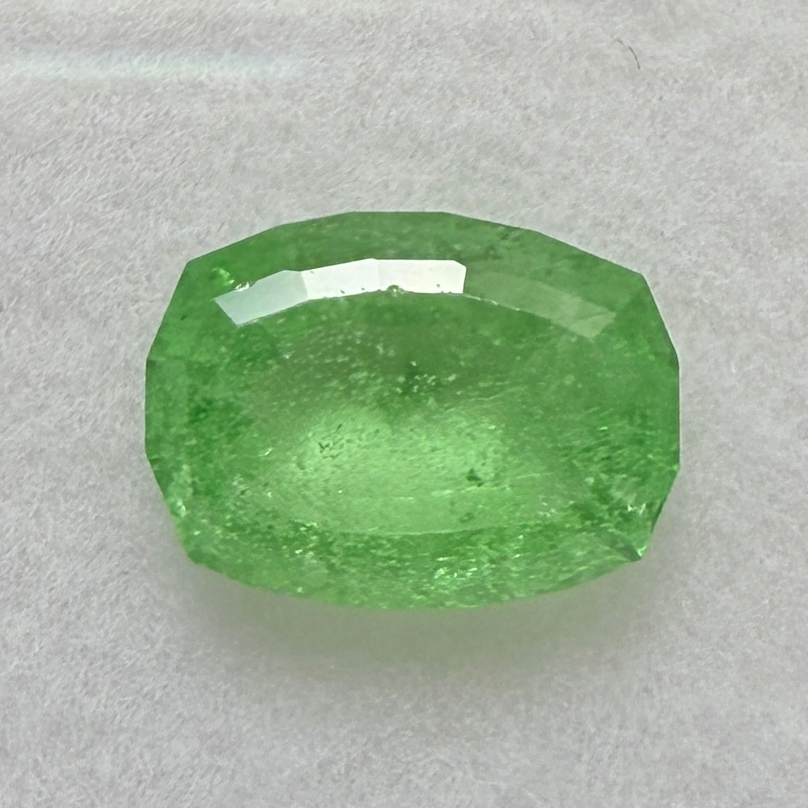 Tsavorite Garnet, 1.47ct, Kenya, Unheated Untreated, native cut.