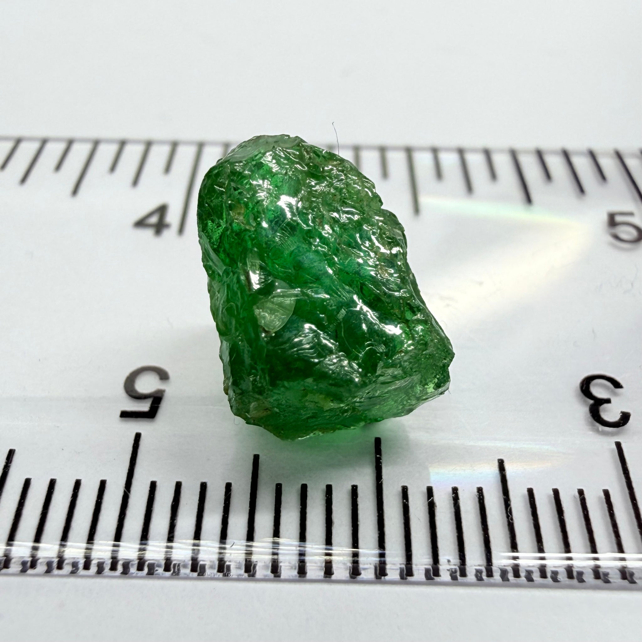 Tsavorite Garnet, 7.82ct, Tanzania, Untreated Unheated. Slightly included with slight veils