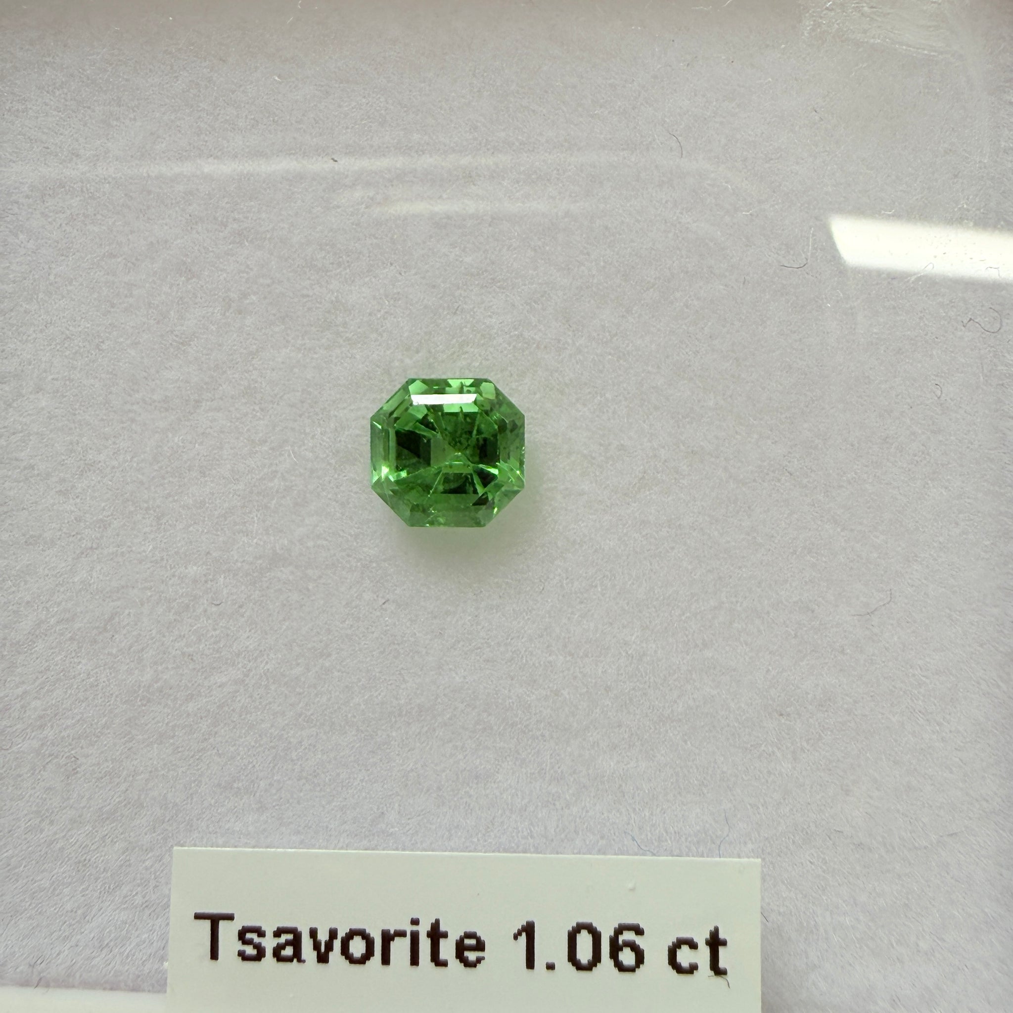 Tsavorite Garnet, 1.06ct, Kenya, Unheated Untreated, native cut.