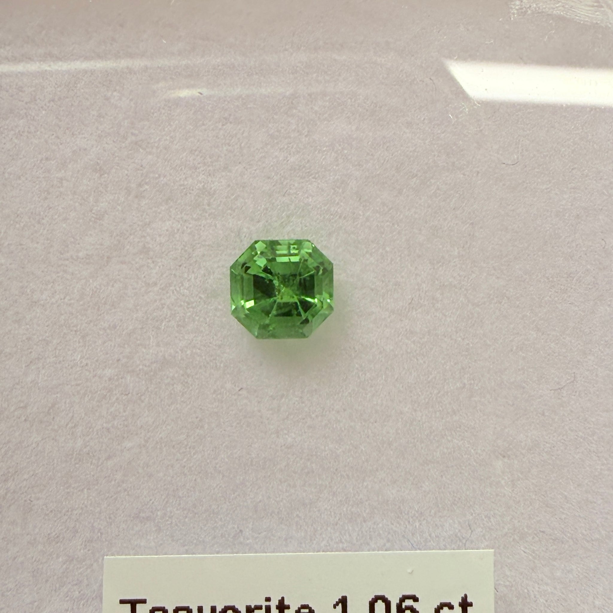 Tsavorite Garnet, 1.06ct, Kenya, Unheated Untreated, native cut.