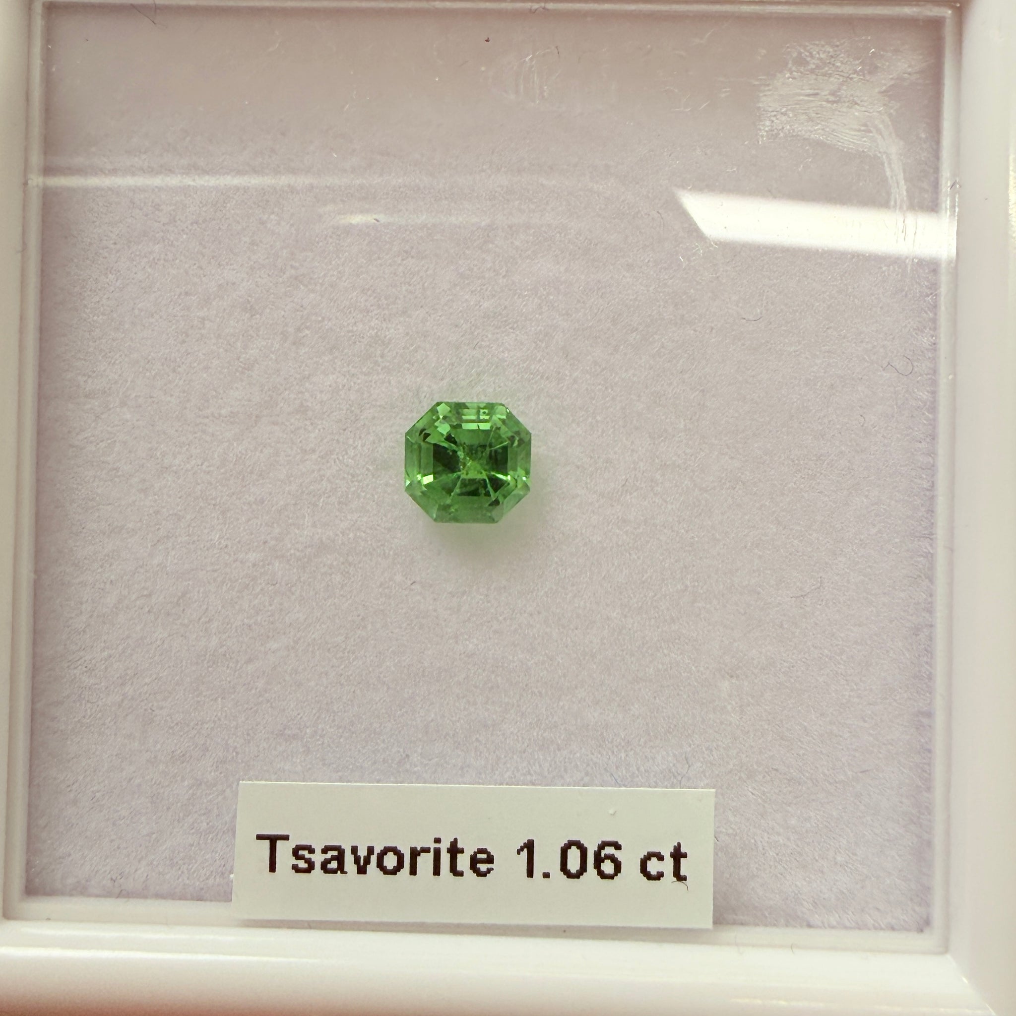 Tsavorite Garnet, 1.06ct, Kenya, Unheated Untreated, native cut.