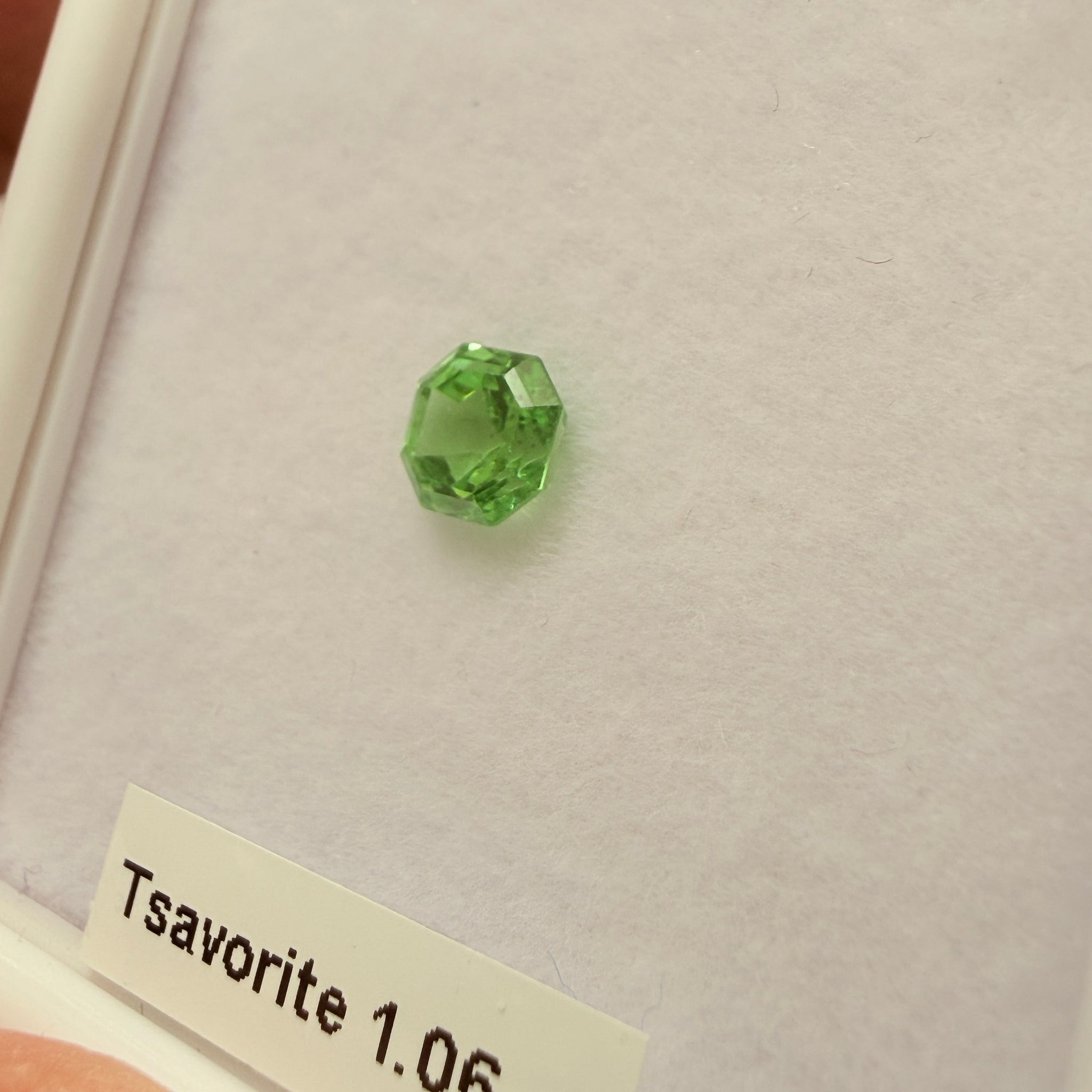 Tsavorite Garnet, 1.06ct, Kenya, Unheated Untreated, native cut.