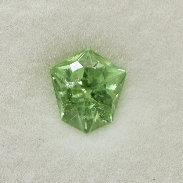 Merelani Mint-Light Colour Tsavorite Garnet, 1.54ct, shield cut, (incl. near table see photos.), Untreated Unheated