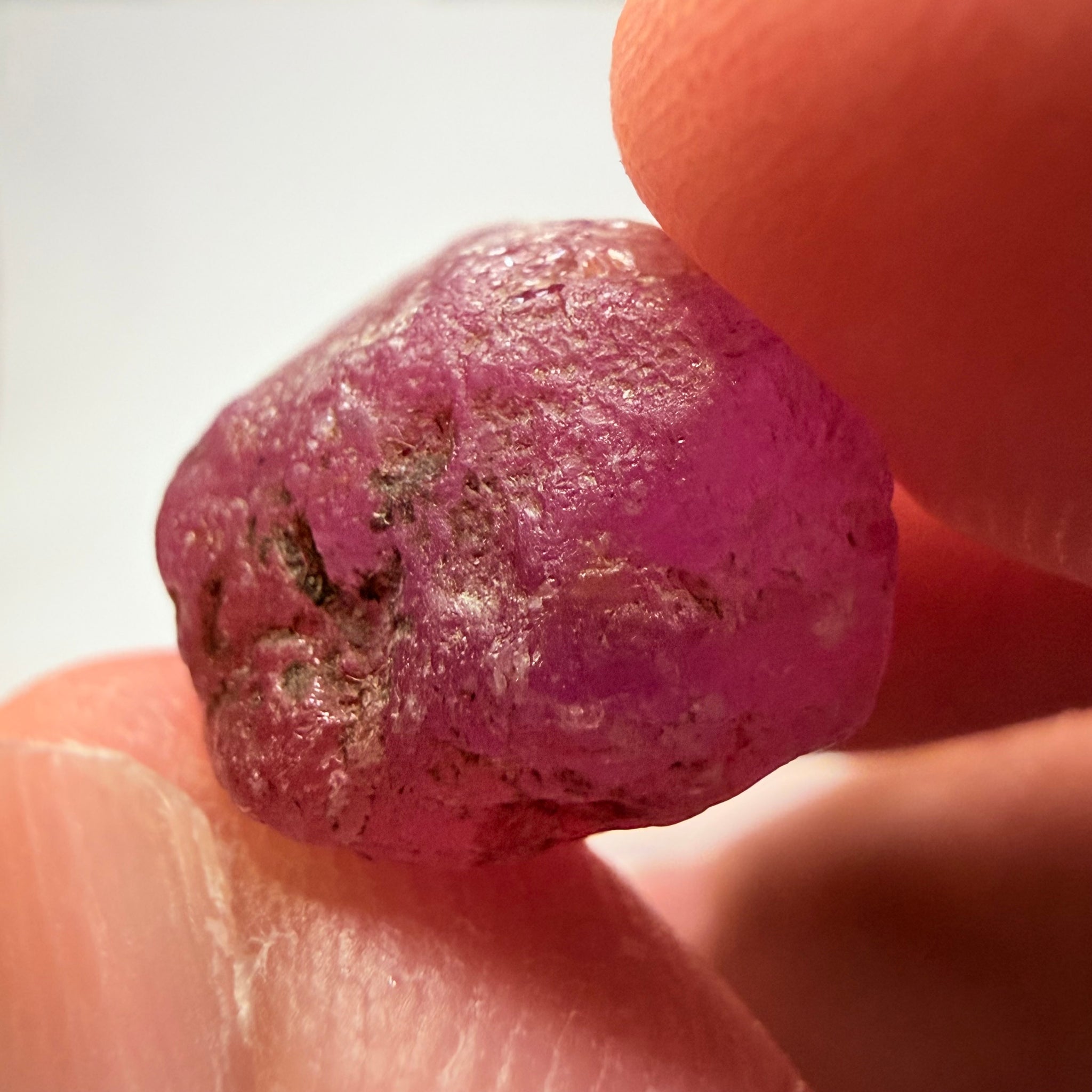 Umba Sapphire, 18.37ct, Umba Valley, Tanzania, Untreated Unheated. Cabbing grade rough, yes it has faceting portions but tiny. Seems to be changing colour or more shifting colour