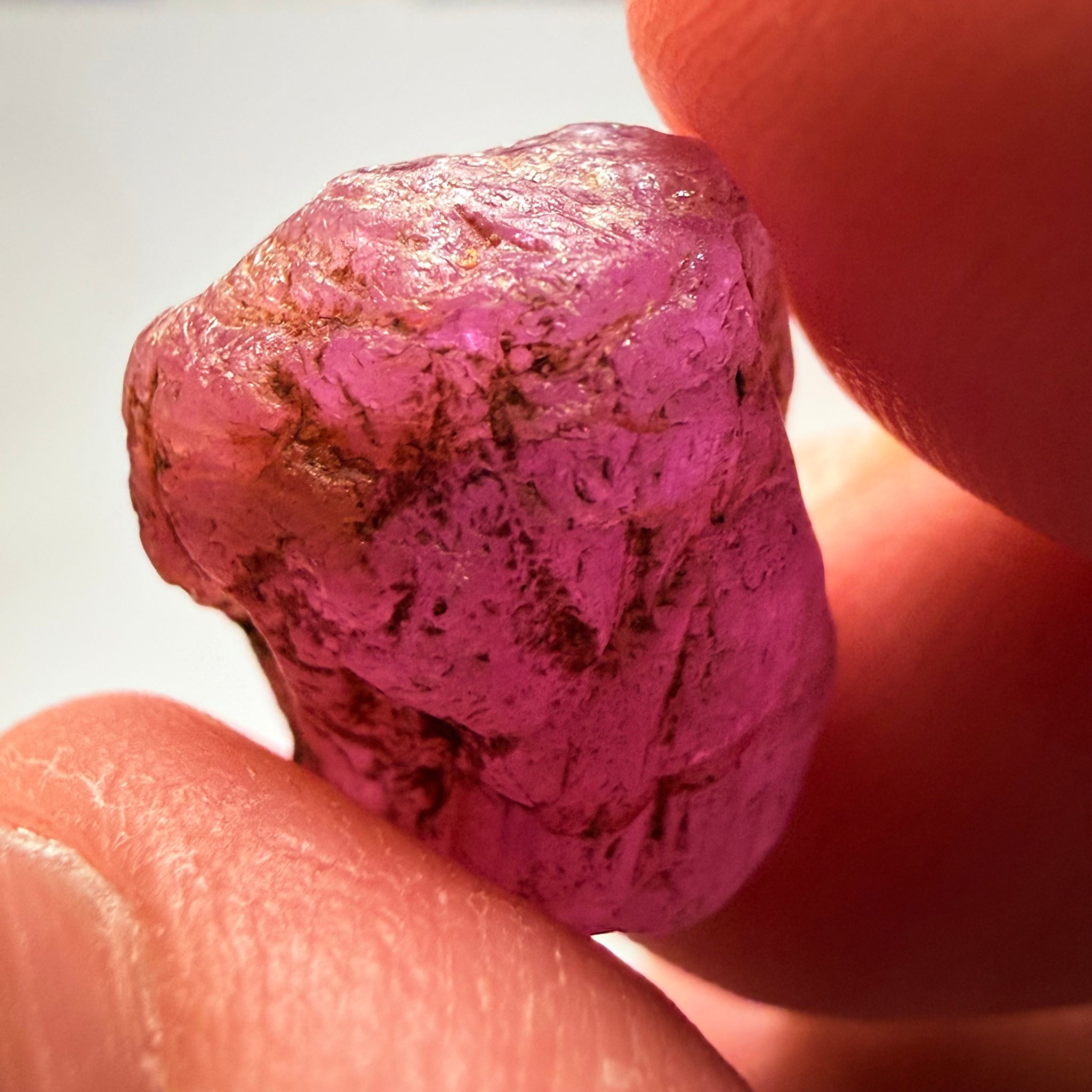 Umba Sapphire, 18.37ct, Umba Valley, Tanzania, Untreated Unheated. Cabbing grade rough, yes it has faceting portions but tiny. Seems to be changing colour or more shifting colour