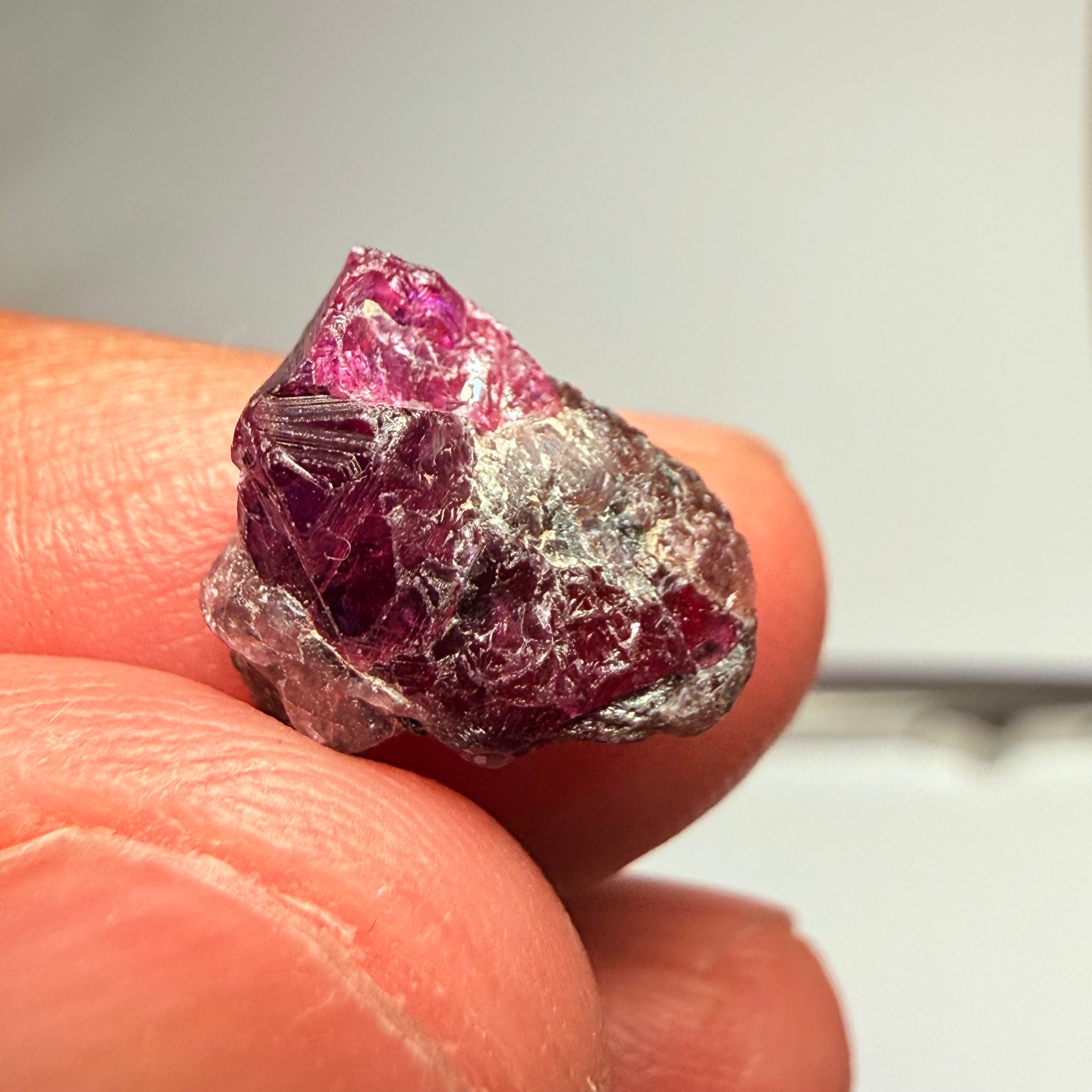 Winza Sapphire Crystal, 6.83ct, Winza, Tanzania, Untreated Unheated, tiny gemmy faceting portions but please don’t facet it