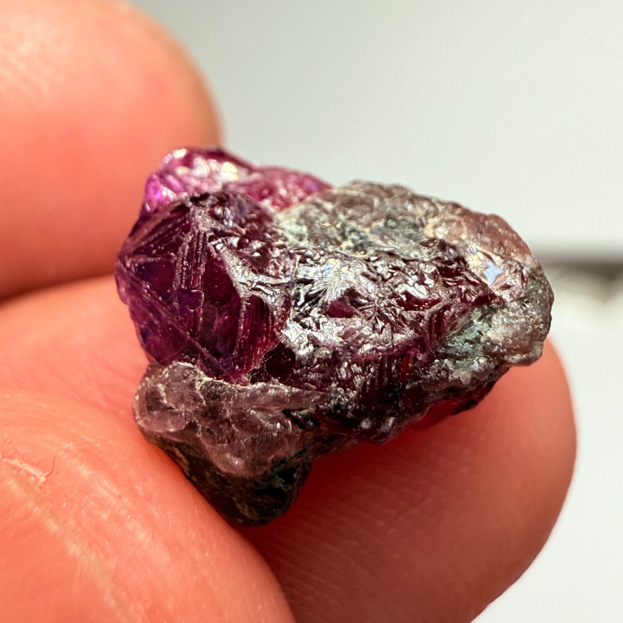 Winza Sapphire Crystal, 6.83ct, Winza, Tanzania, Untreated Unheated, tiny gemmy faceting portions but please don’t facet it