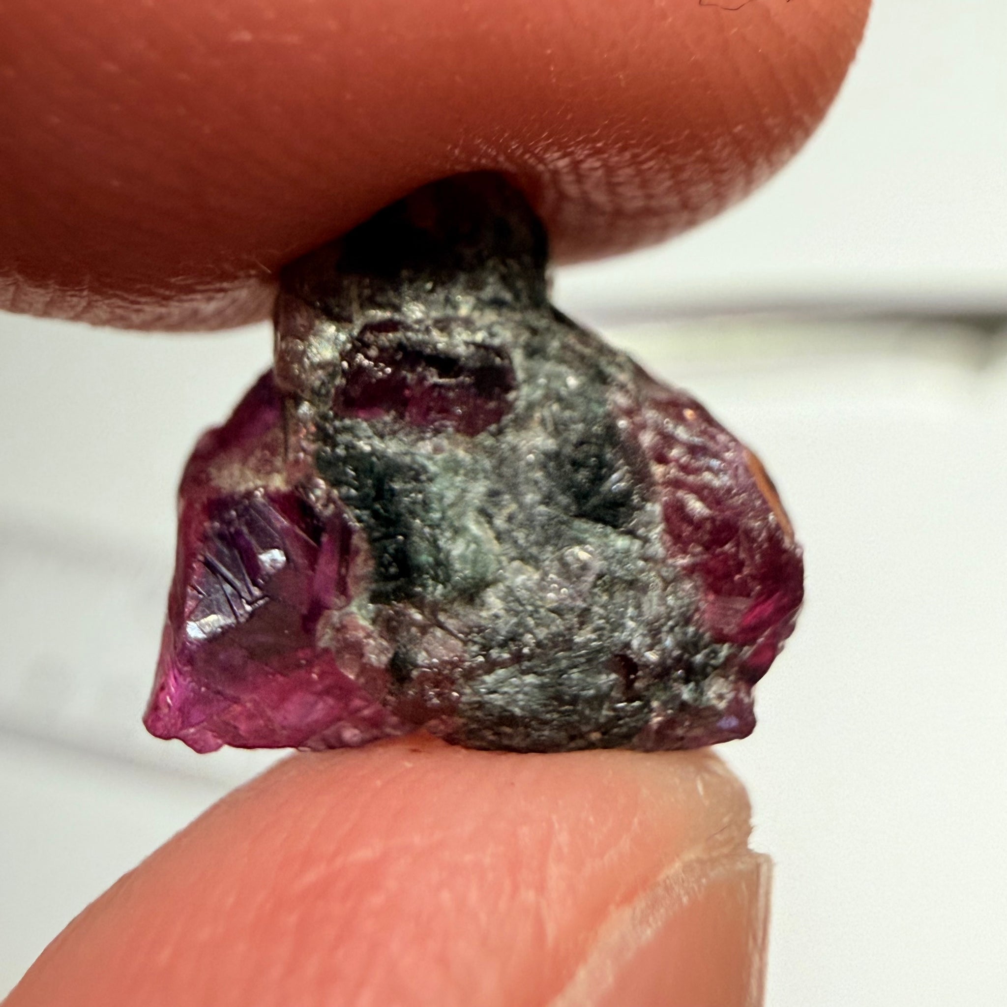 Winza Sapphire Crystal, 6.83ct, Winza, Tanzania, Untreated Unheated, tiny gemmy faceting portions but please don’t facet it