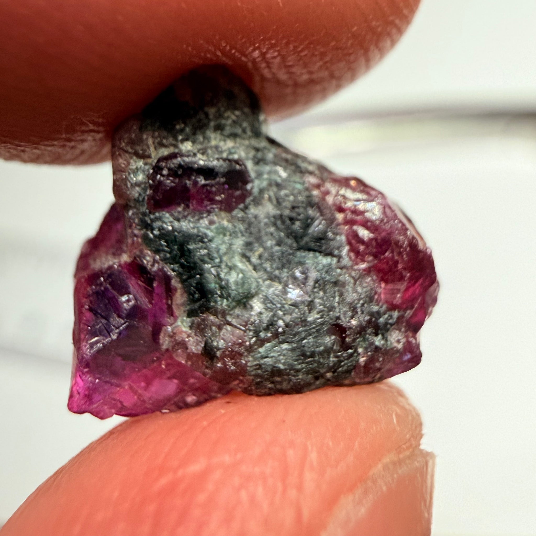 Winza Sapphire Crystal, 6.83ct, Winza, Tanzania, Untreated Unheated, tiny gemmy faceting portions but please don’t facet it