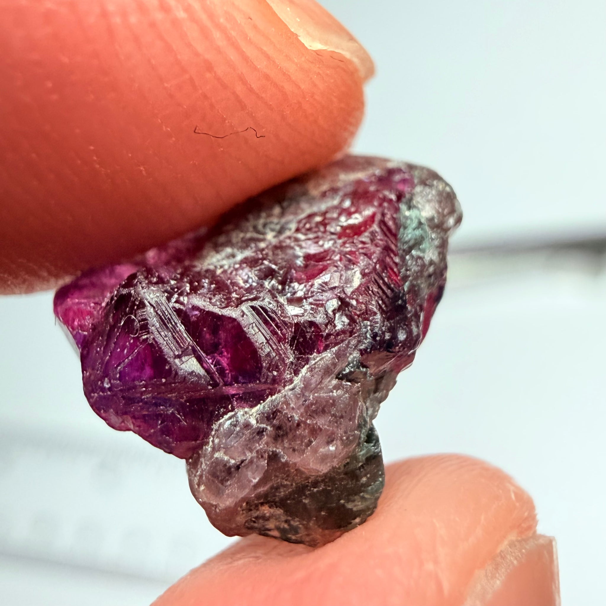 Winza Sapphire Crystal, 6.83ct, Winza, Tanzania, Untreated Unheated, tiny gemmy faceting portions but please don’t facet it