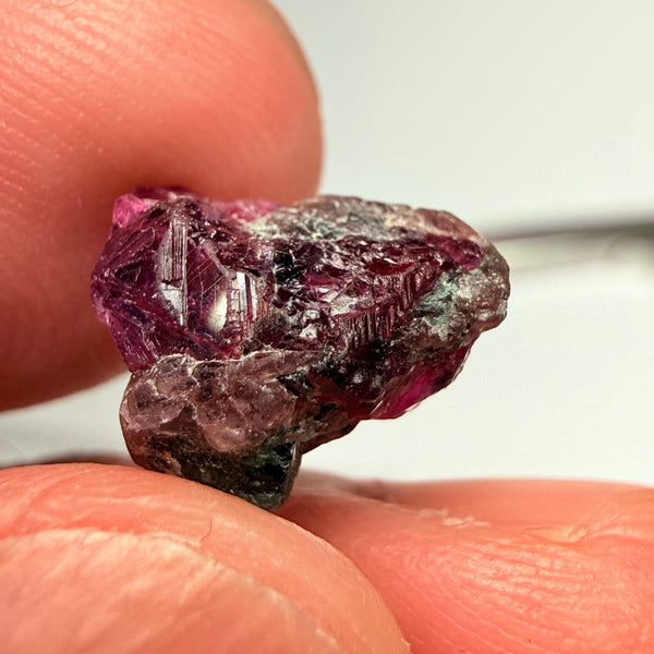 Winza Sapphire Crystal, 6.83ct, Winza, Tanzania, Untreated Unheated, tiny gemmy faceting portions but please don’t facet it
