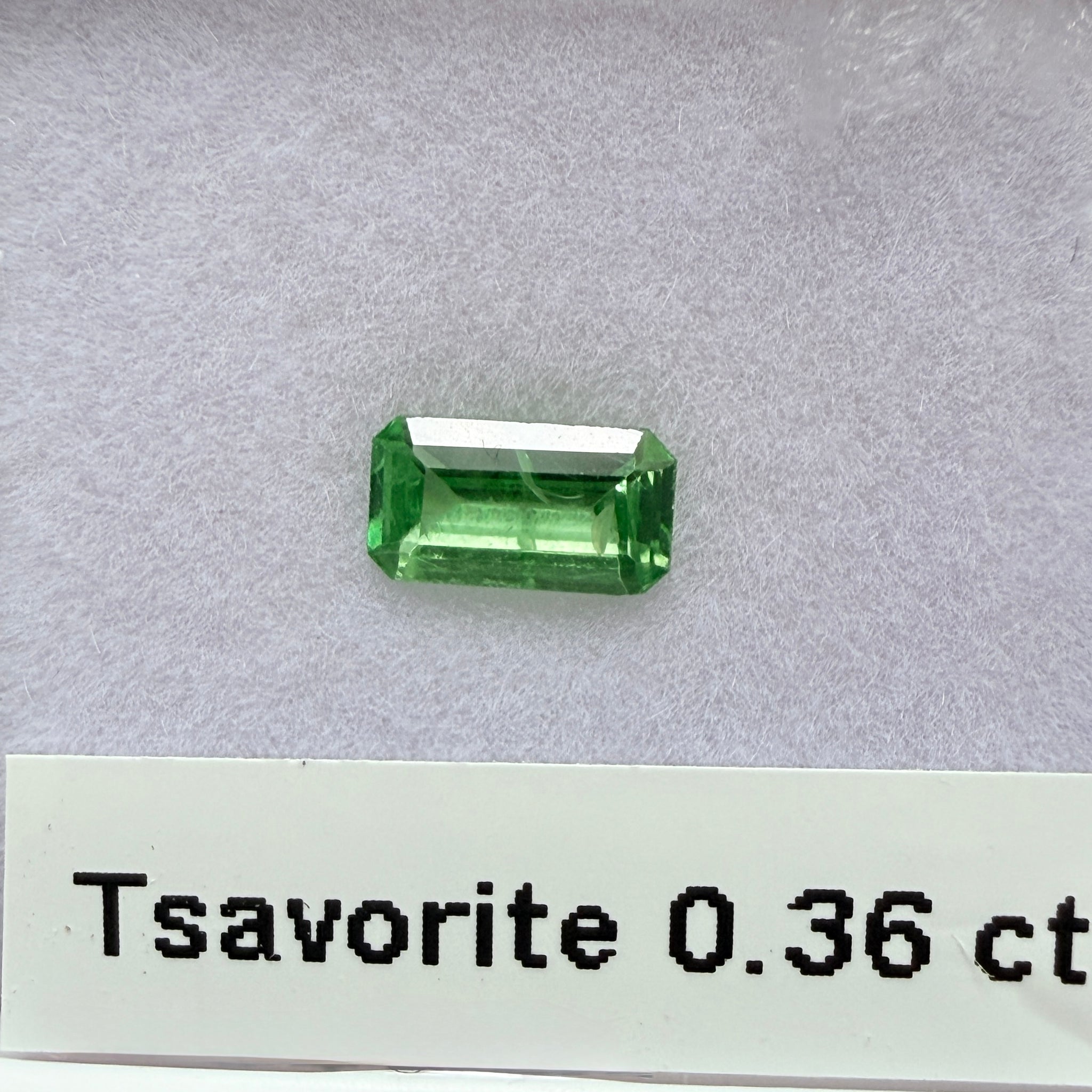 Tsavorite Garnet, 0.36ct, Kenya, Unheated Untreated, native cut.