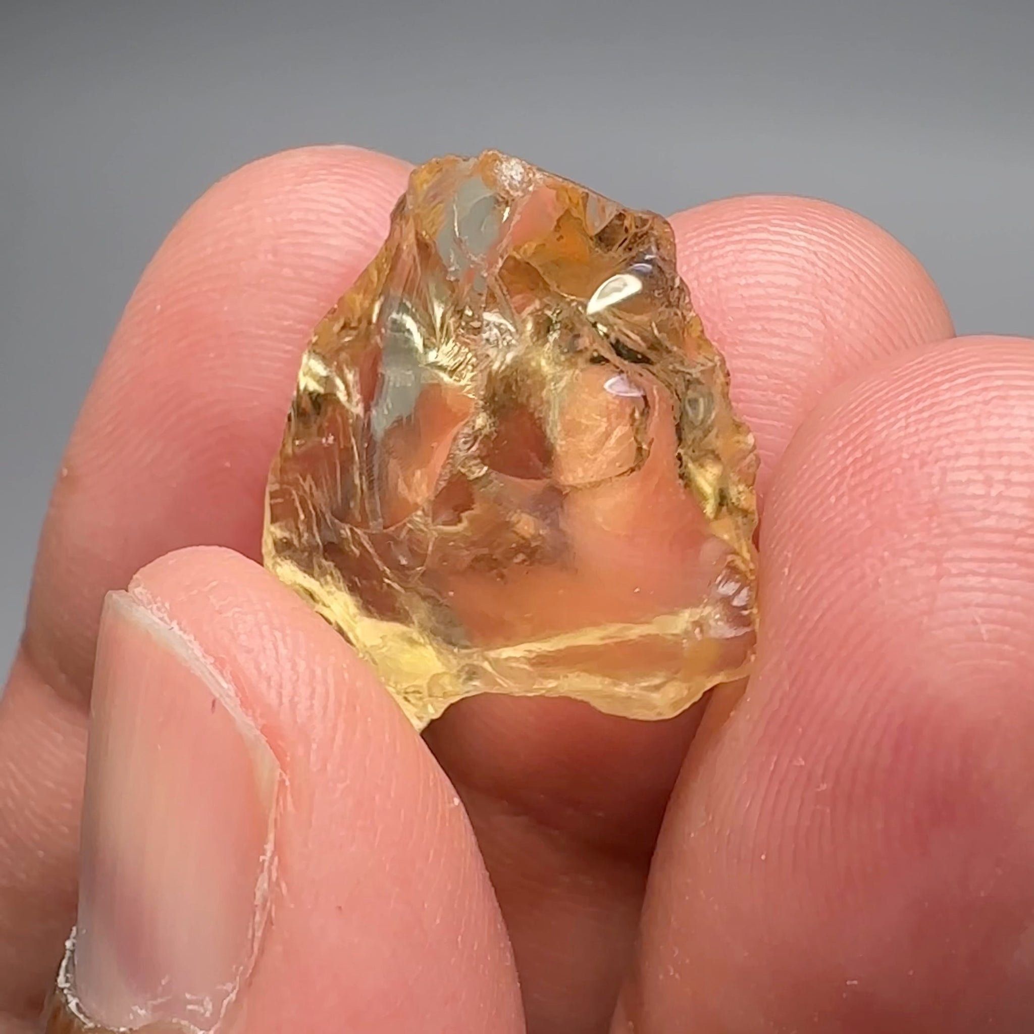 Citrine, 24.45ct, Zambia, Untreated Unheated, VVS-IF, flat