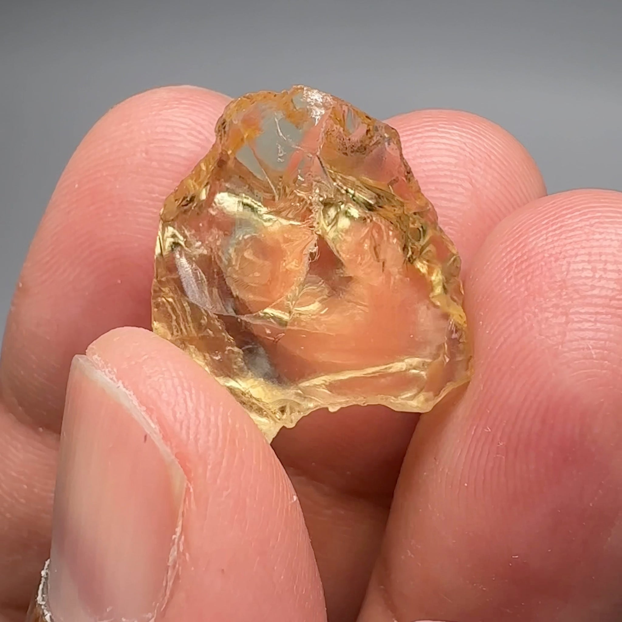 Citrine, 24.45ct, Zambia, Untreated Unheated, VVS-IF, flat