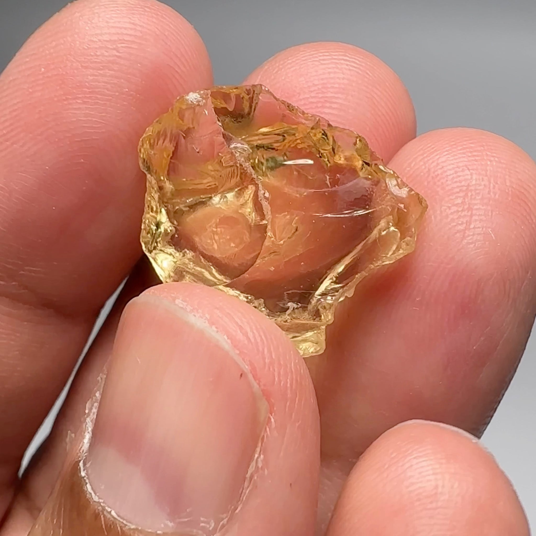 Citrine, 24.45ct, Zambia, Untreated Unheated, VVS-IF, flat