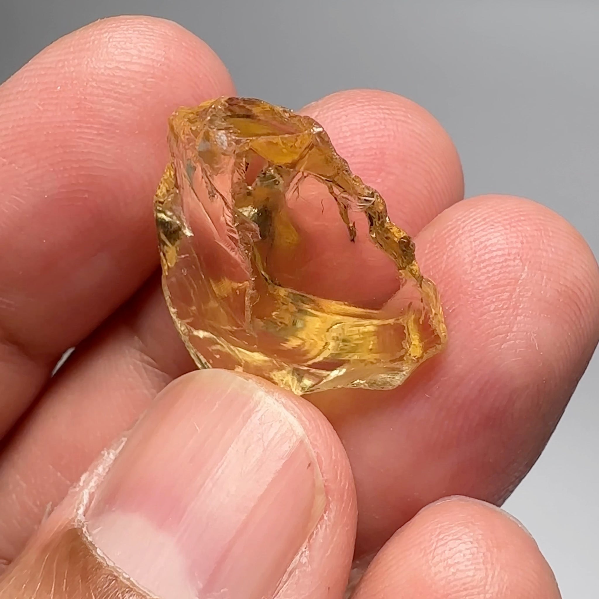Citrine, 24.45ct, Zambia, Untreated Unheated, VVS-IF, flat