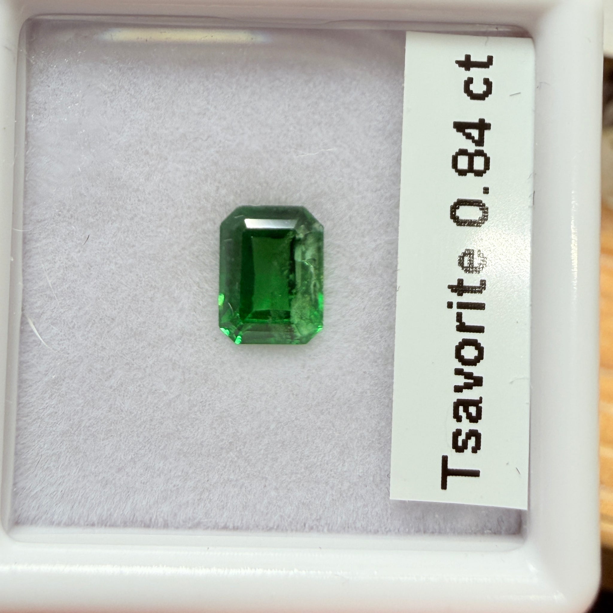 Tsavorite Garnet, 0.84ct, Kenya, Unheated Untreated, native cut.