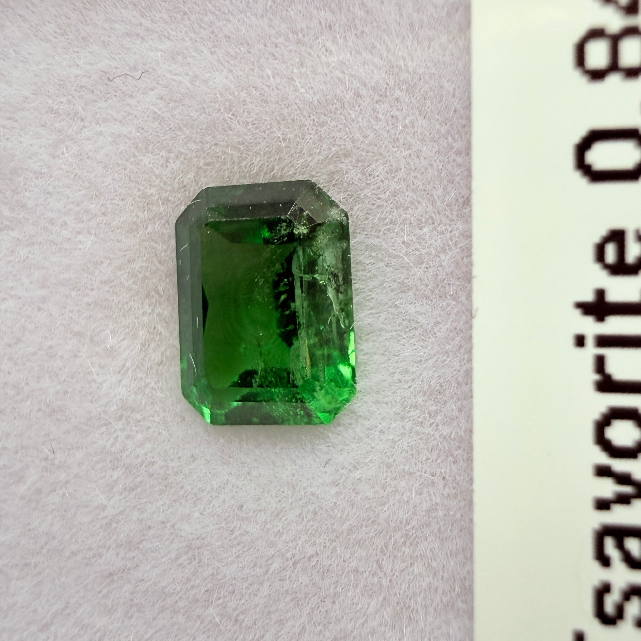 Tsavorite Garnet, 0.84ct, Kenya, Unheated Untreated, native cut.