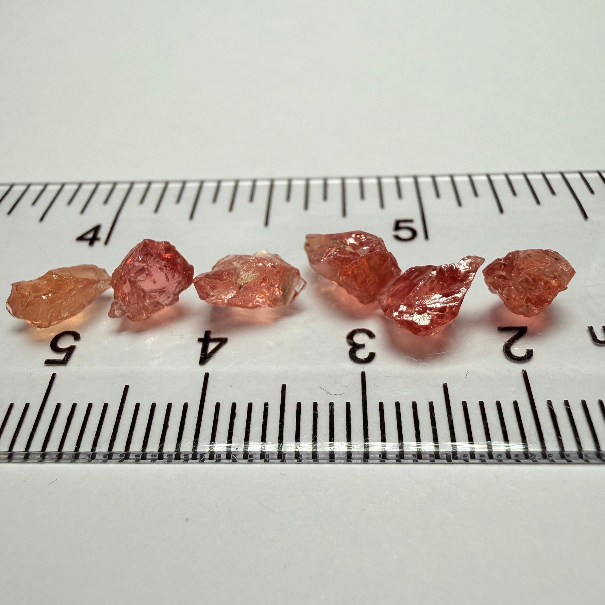 Umba Padparadscha Sapphire Lot, 5.91ct, Umba Valley, Tanzania, Untreated Unheated, Si-vs, 0.98ct, average size. Tiny stones