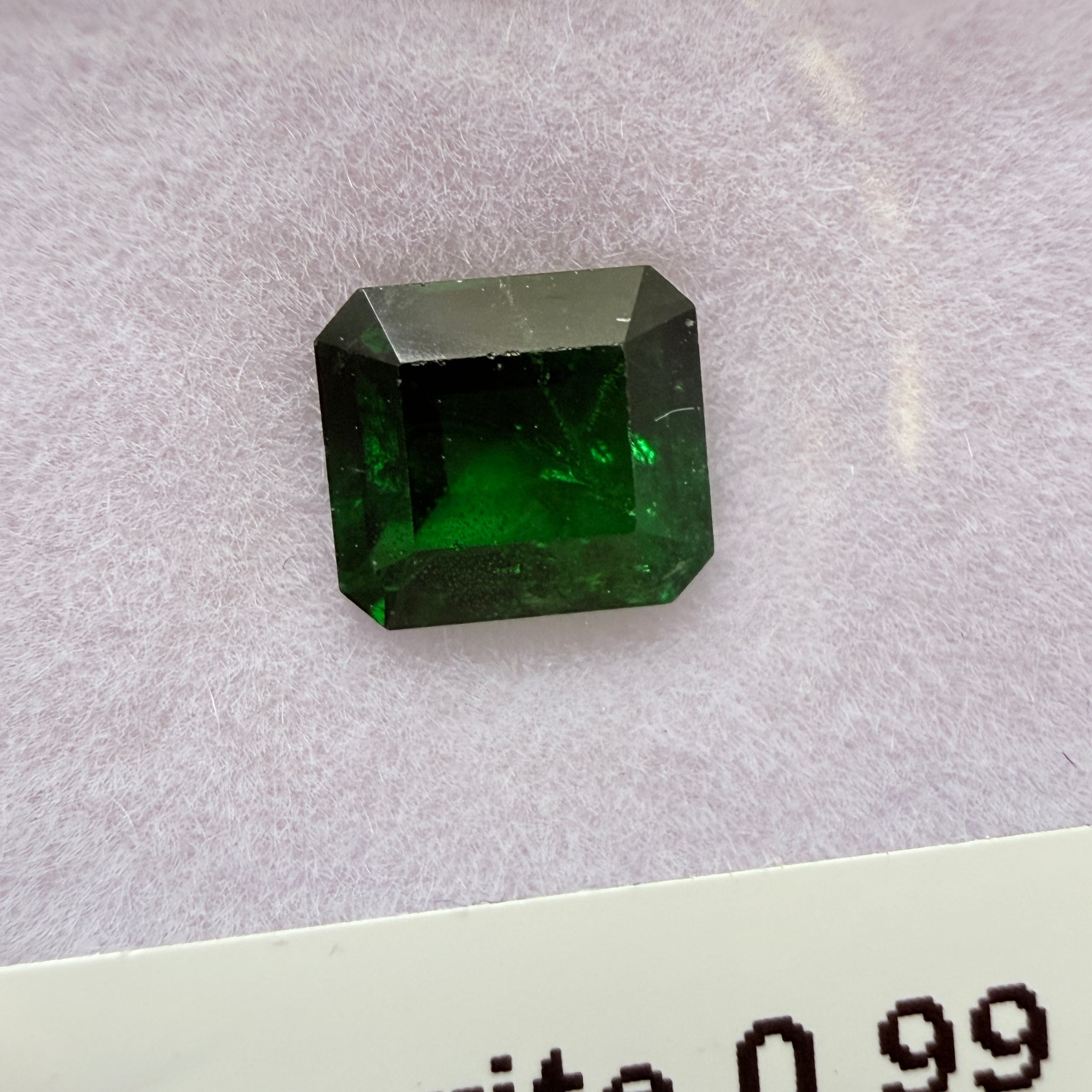Tsavorite Garnet, 0.99ct, Kenya, Unheated Untreated, native cut.