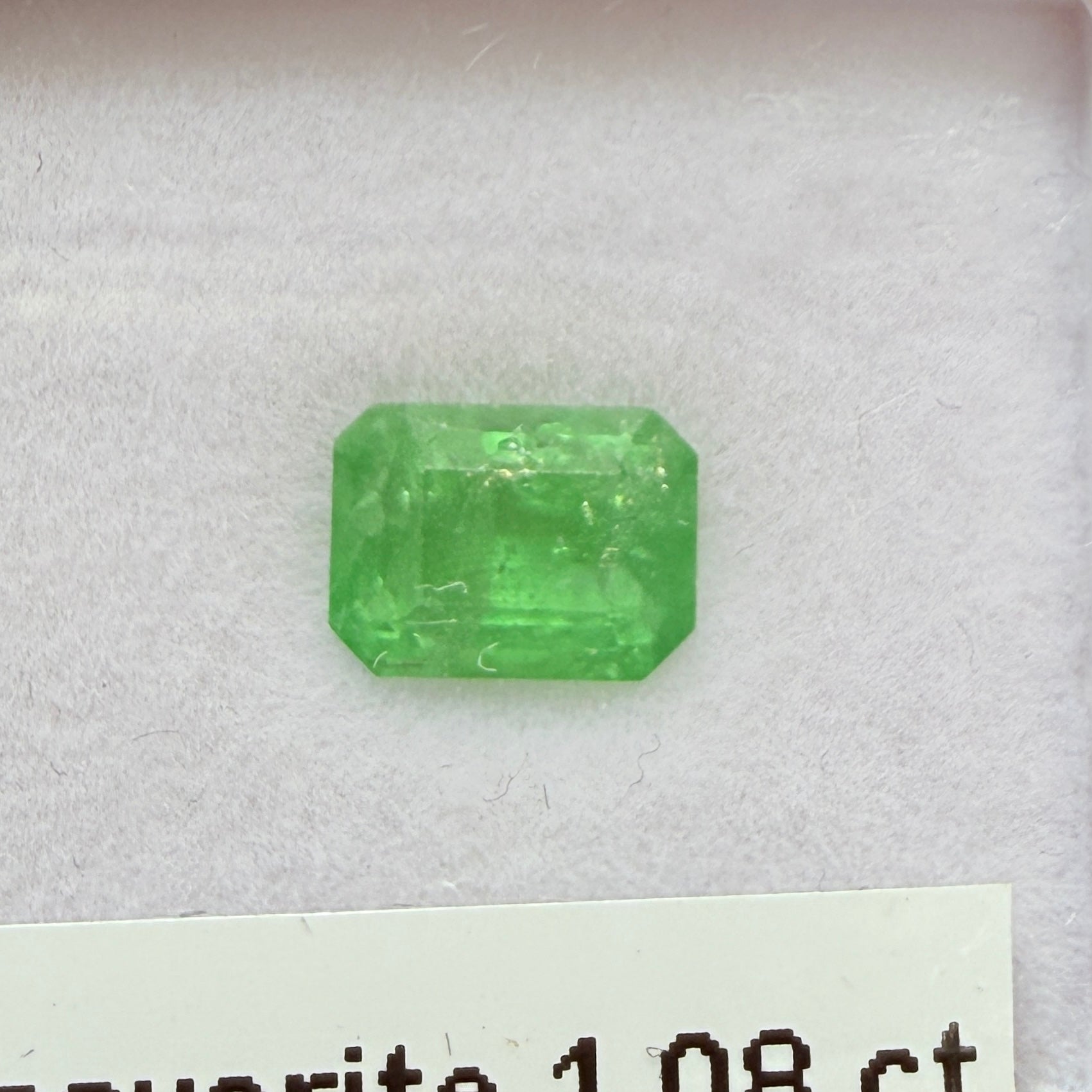Tsavorite Garnet, 1.08ct, Kenya, Unheated Untreated, native cut.